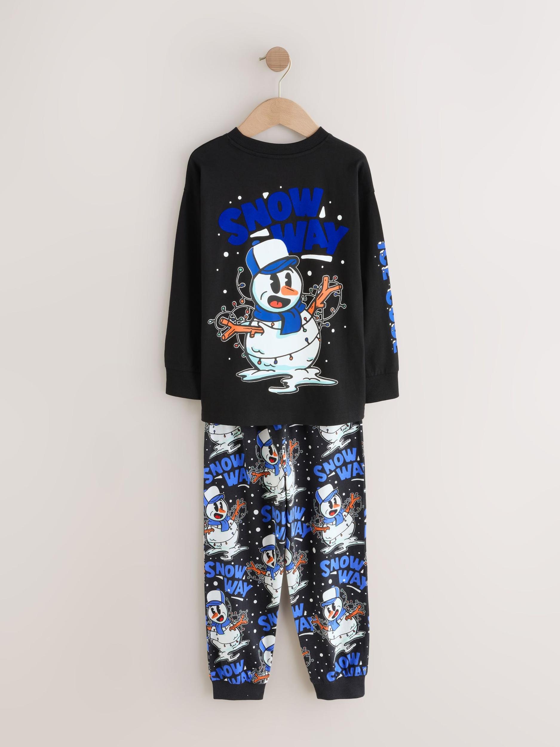 Next Pižama modra / oranžna / črna / bela