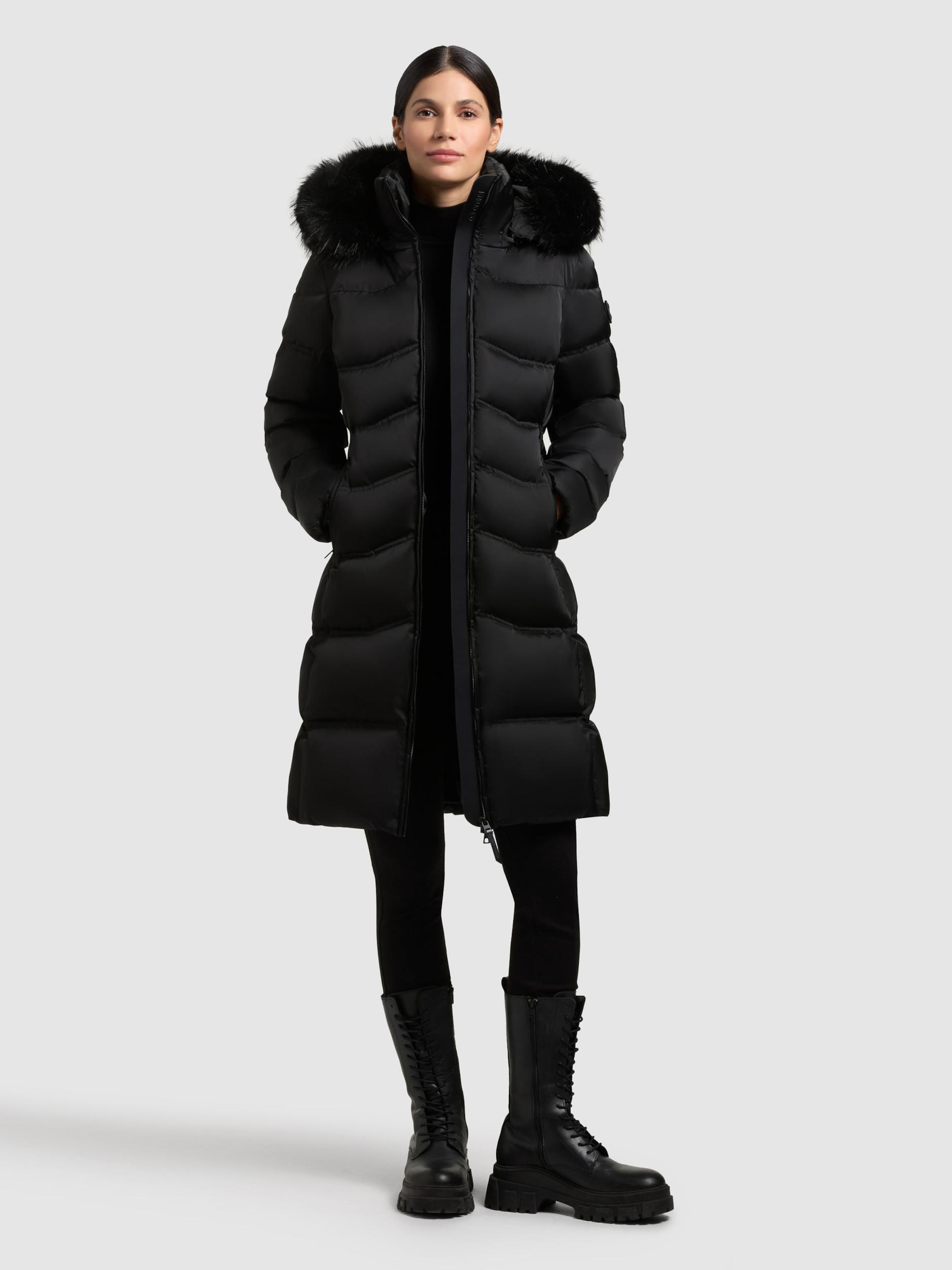 khujo Zimski plašč 'Akkie' črna