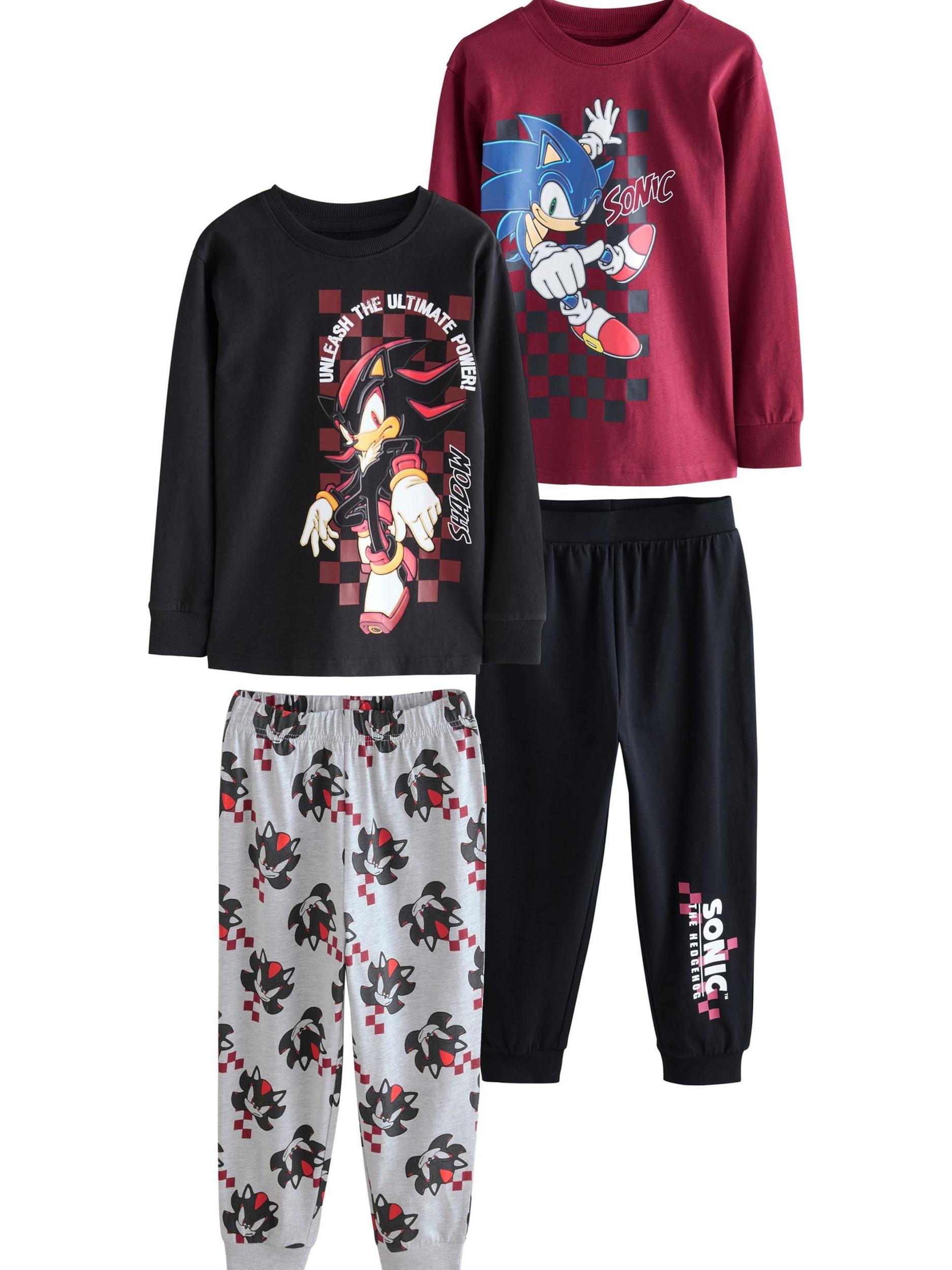 Next Pižama modra / rdeča / burgund / črna