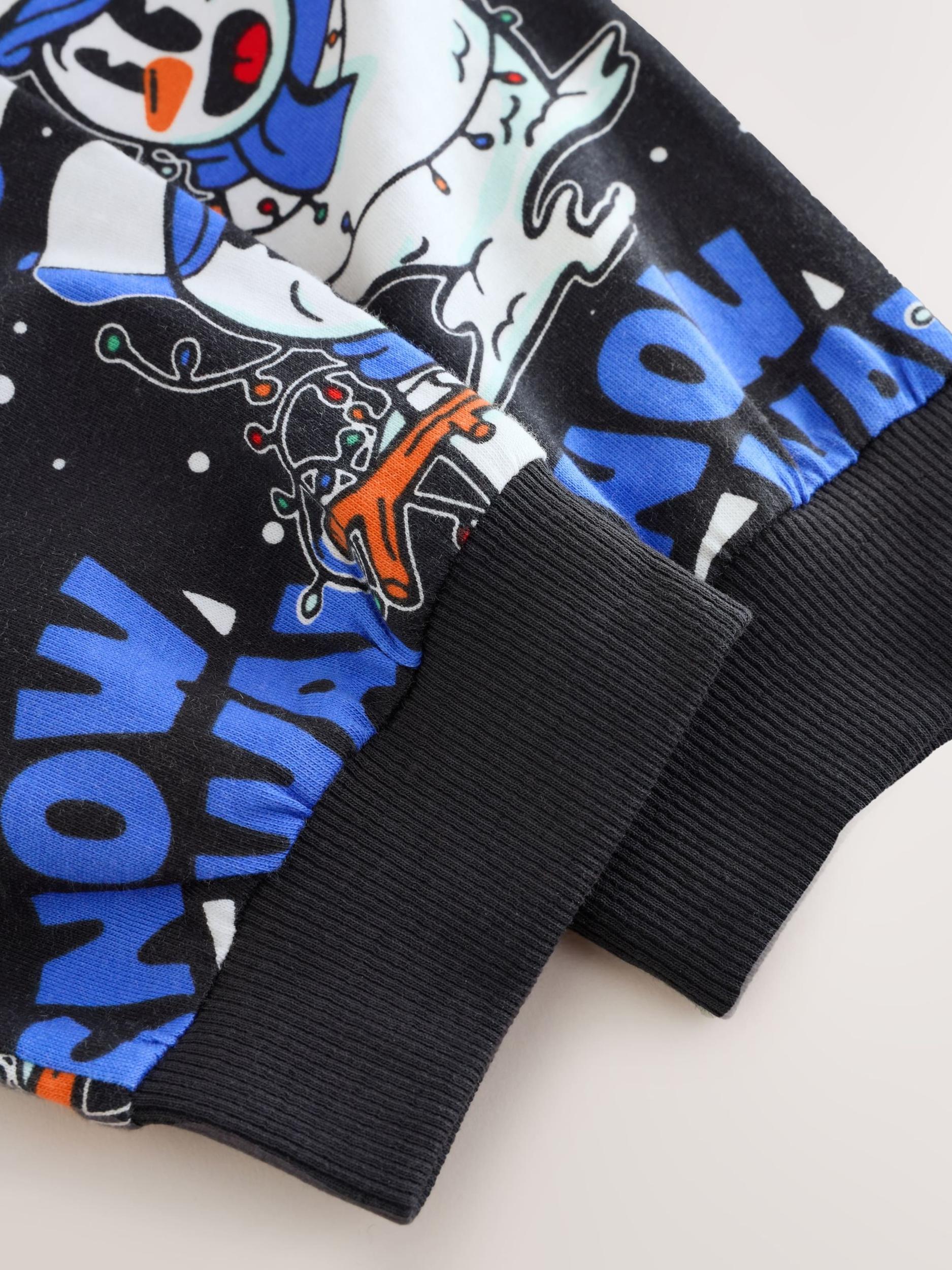 Next Pižama modra / oranžna / črna / bela