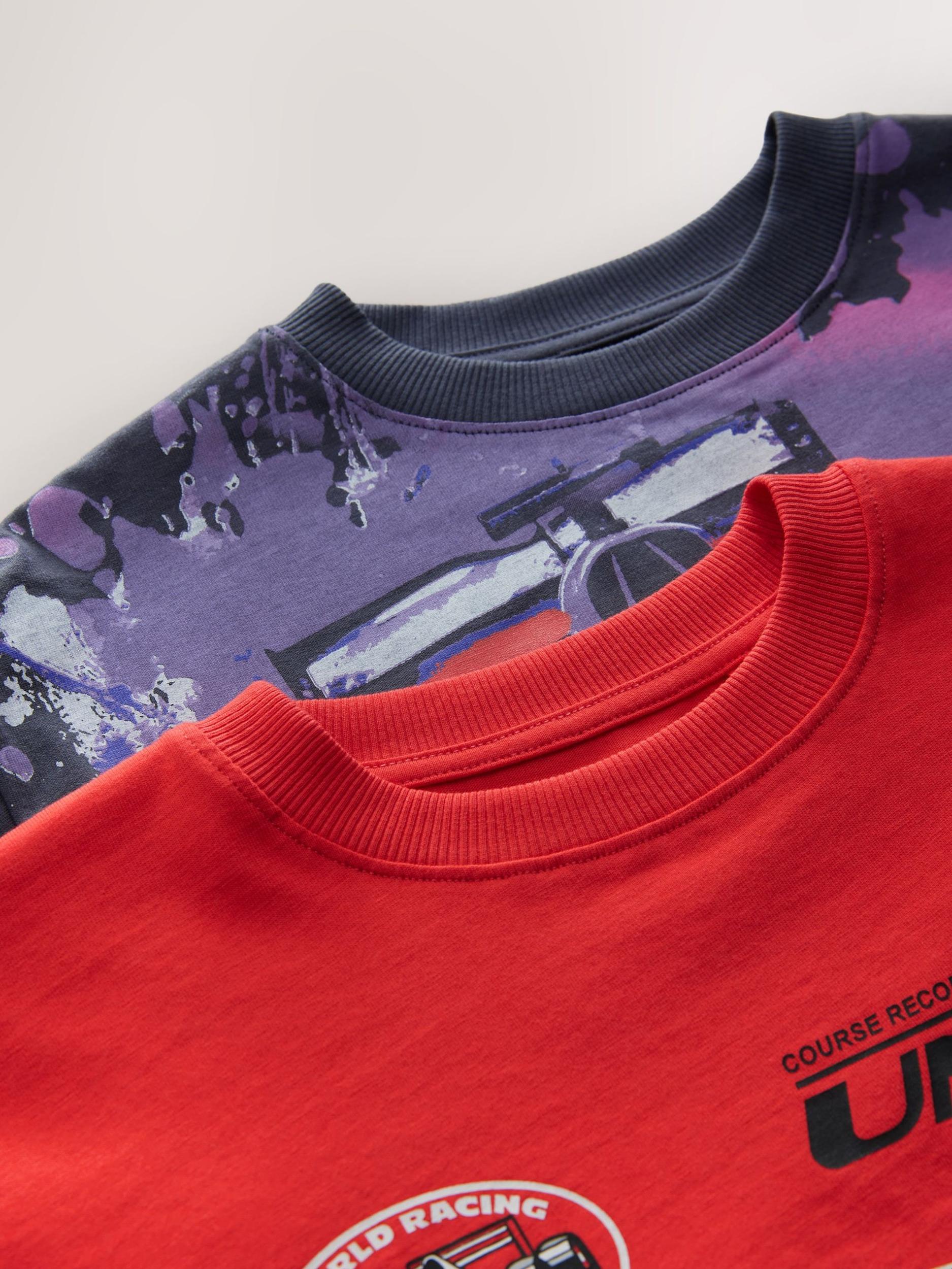 Next Pižama temno siva / temno liila / rdeča / črna