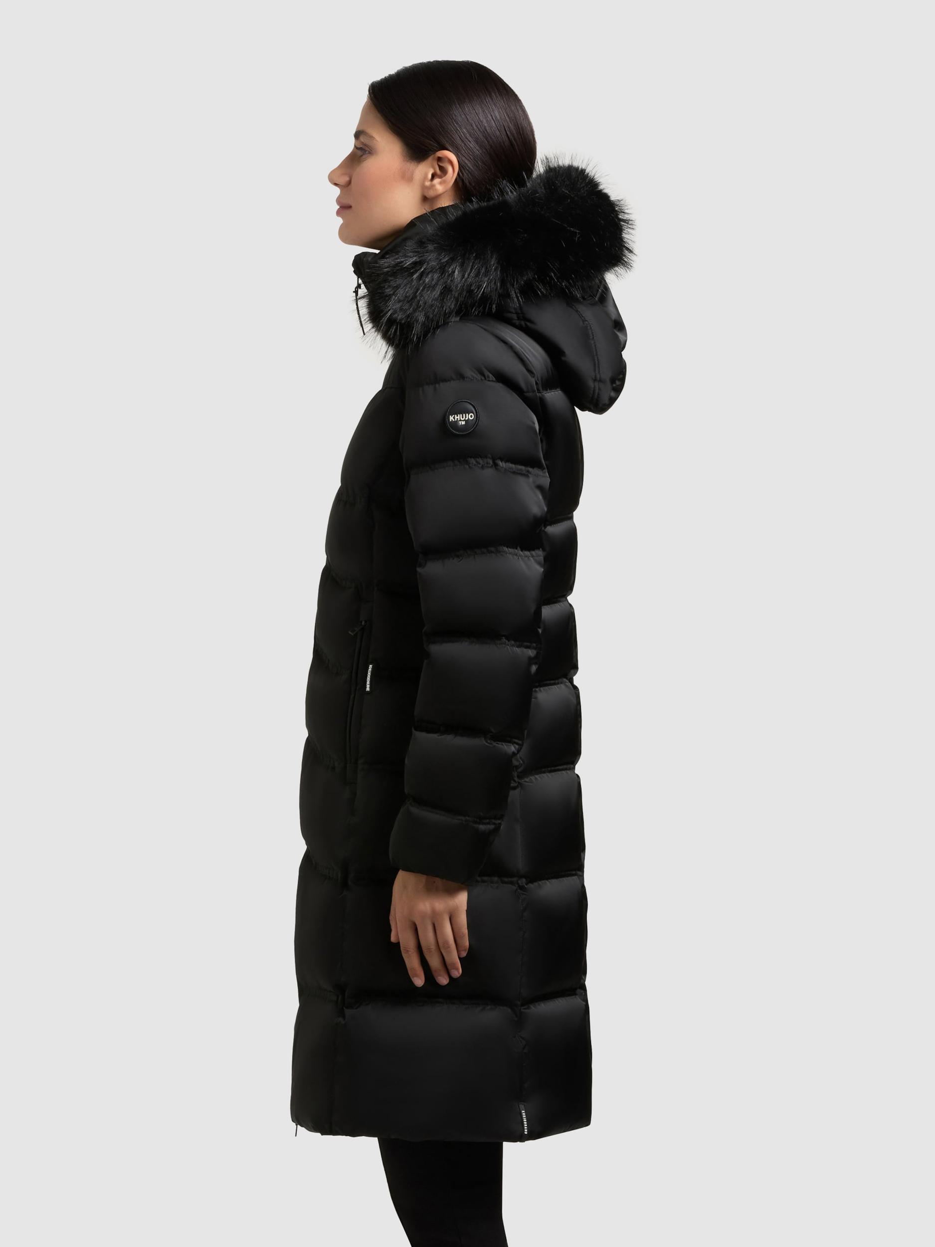 khujo Zimski plašč 'Akkie' črna
