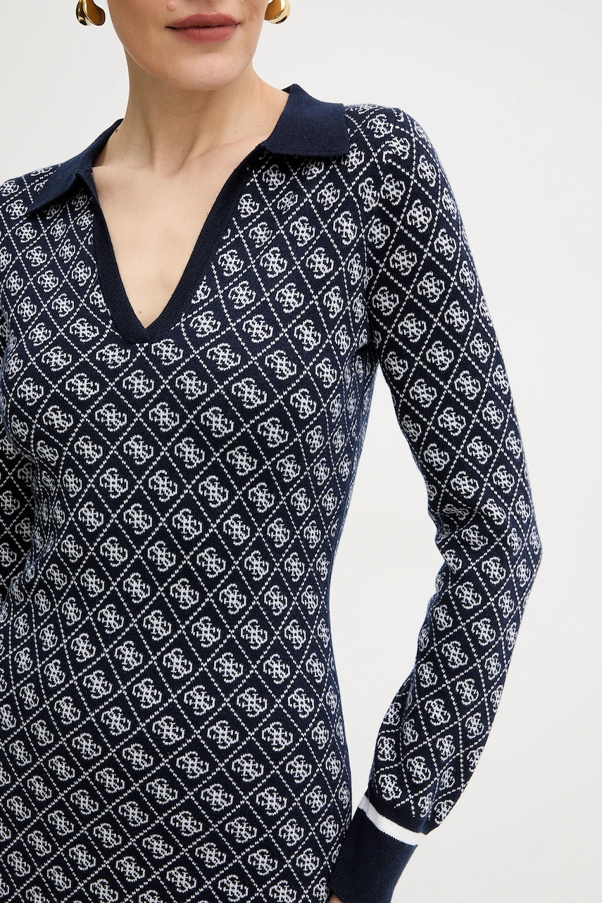 Obleka s primesjo volne Guess AUBREY