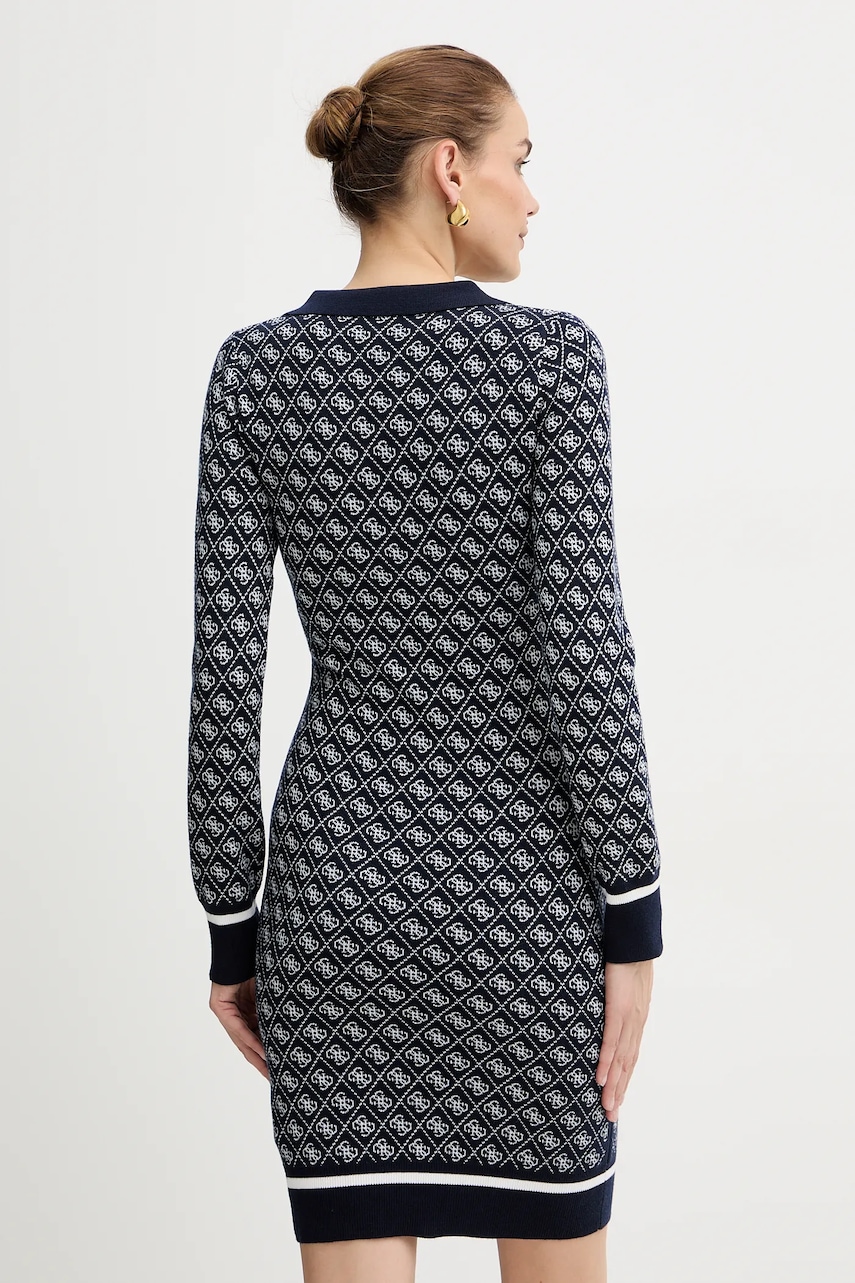 Obleka s primesjo volne Guess AUBREY