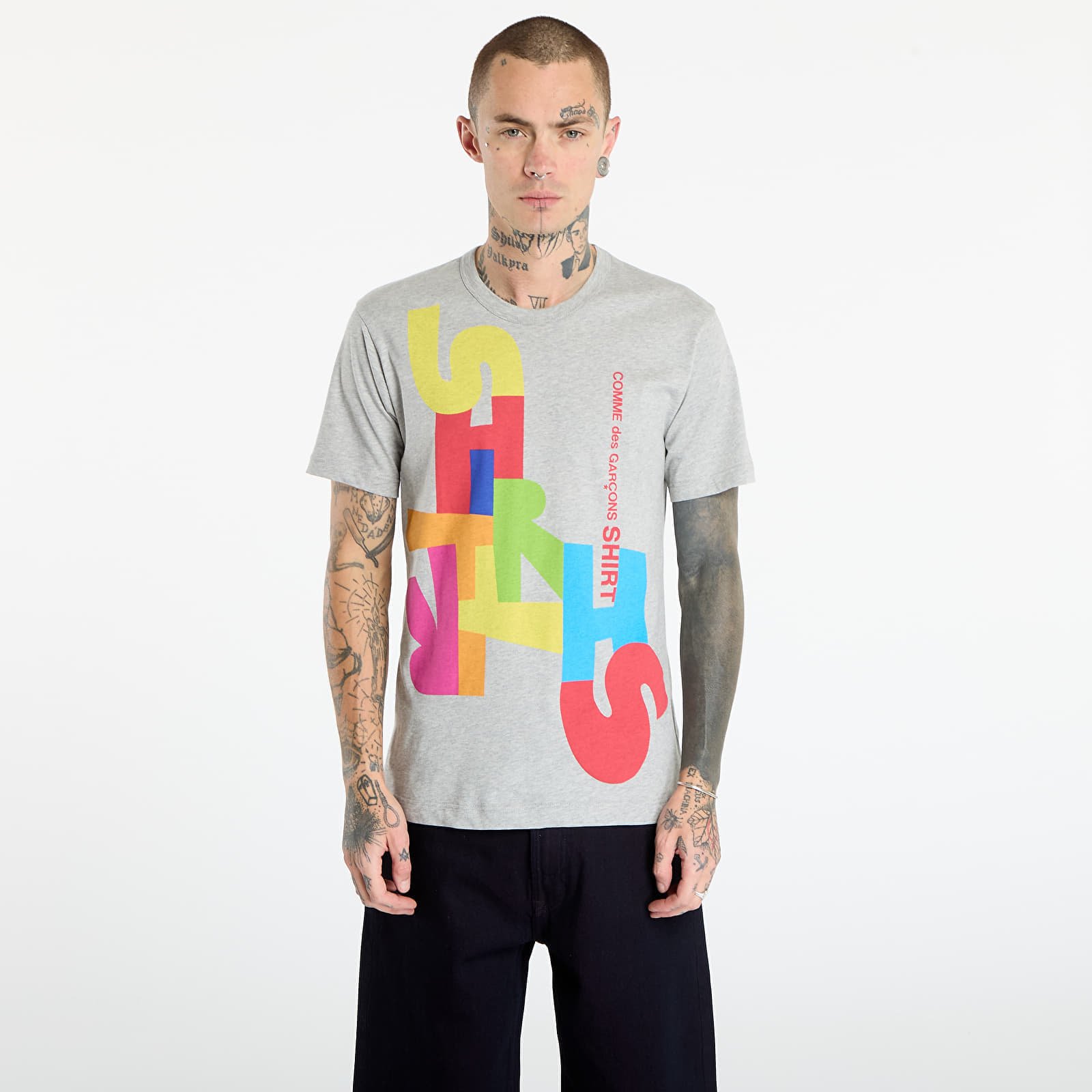 Majice Comme des Garçons SHIRT T-Shirt With Graphic Print Top Grey S