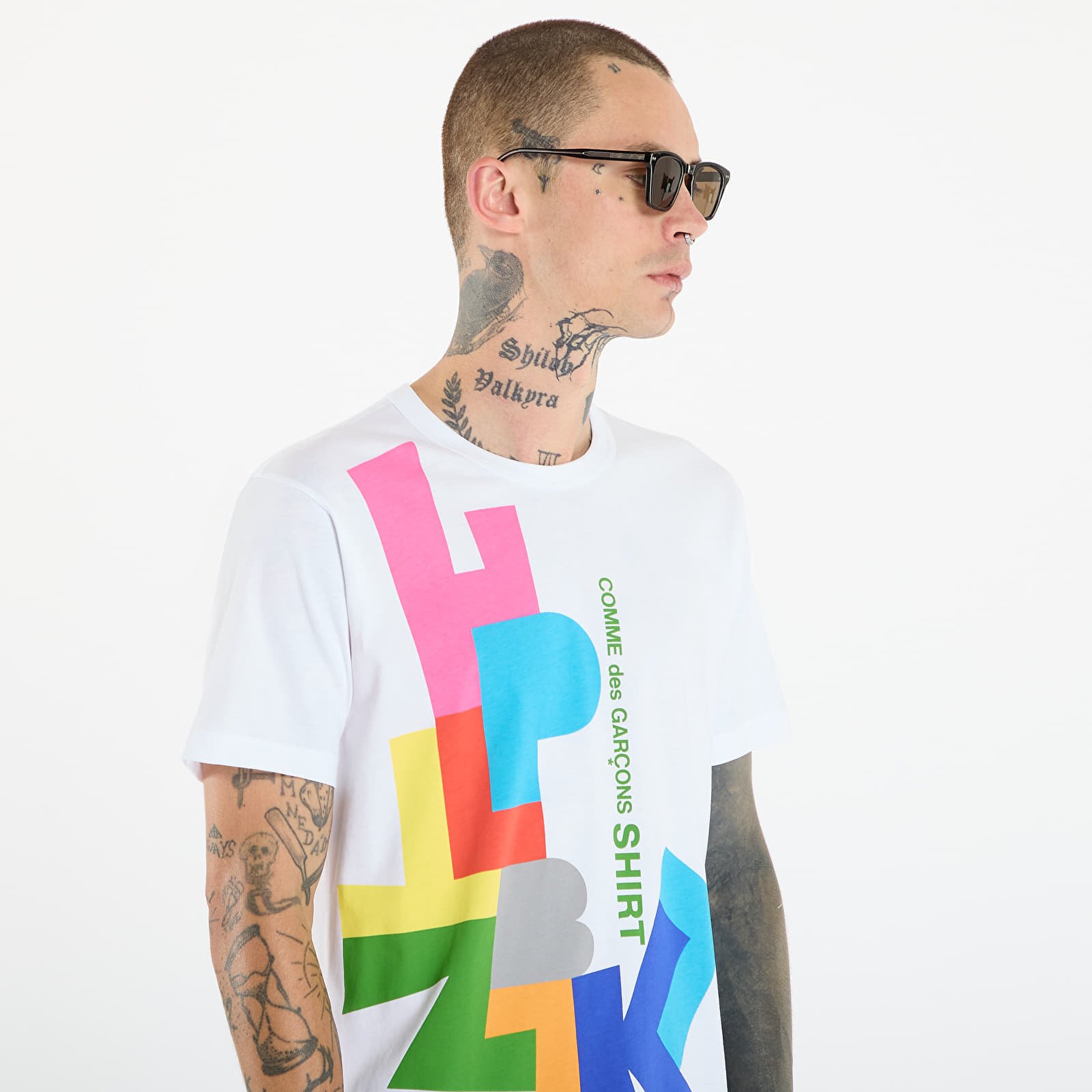 Majice Comme des Garçons SHIRT T-Shirt With Graphic Print White S