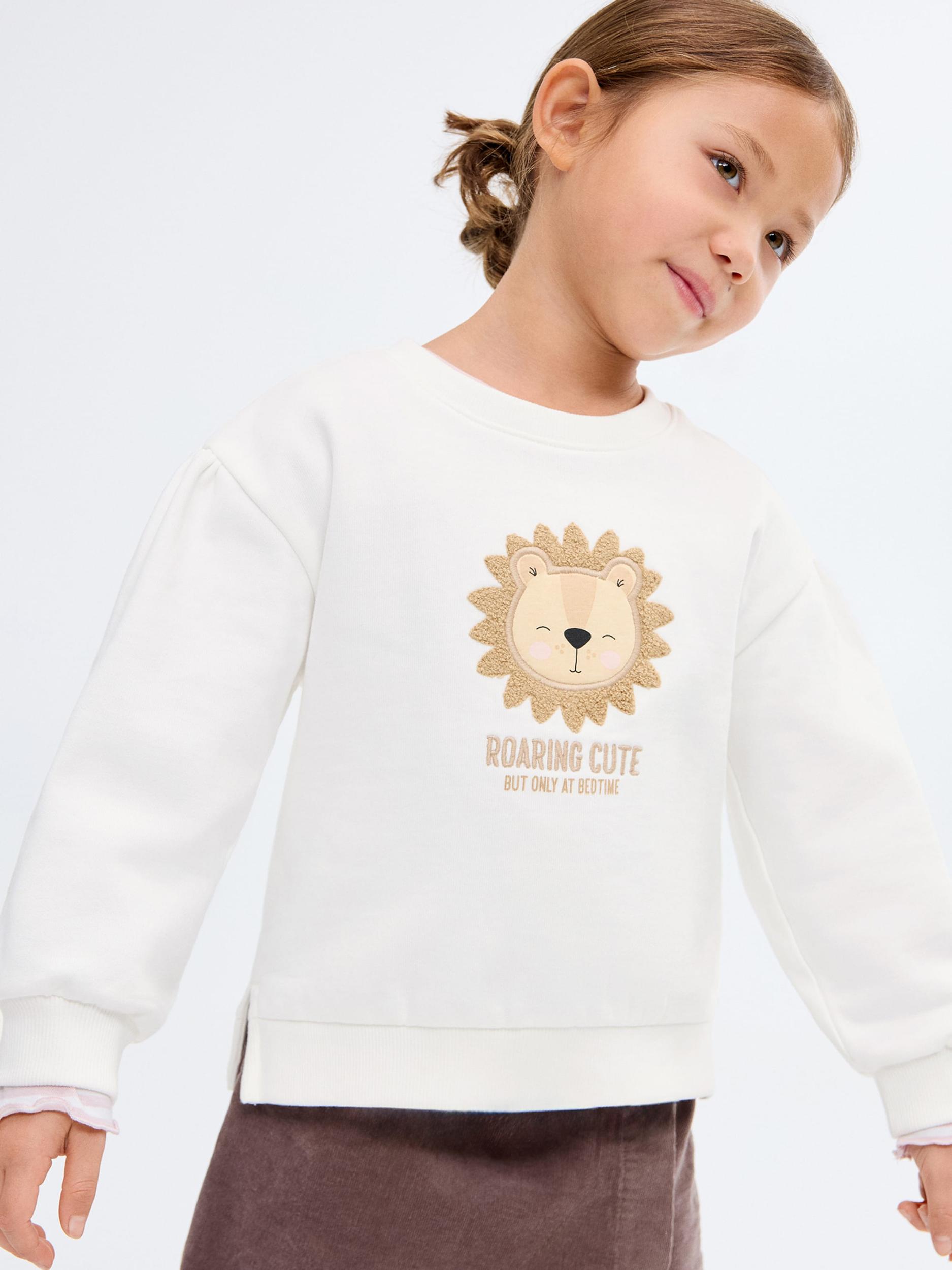 MANGO KIDS Majica 'ROAR' bež / temno bež / off-bela