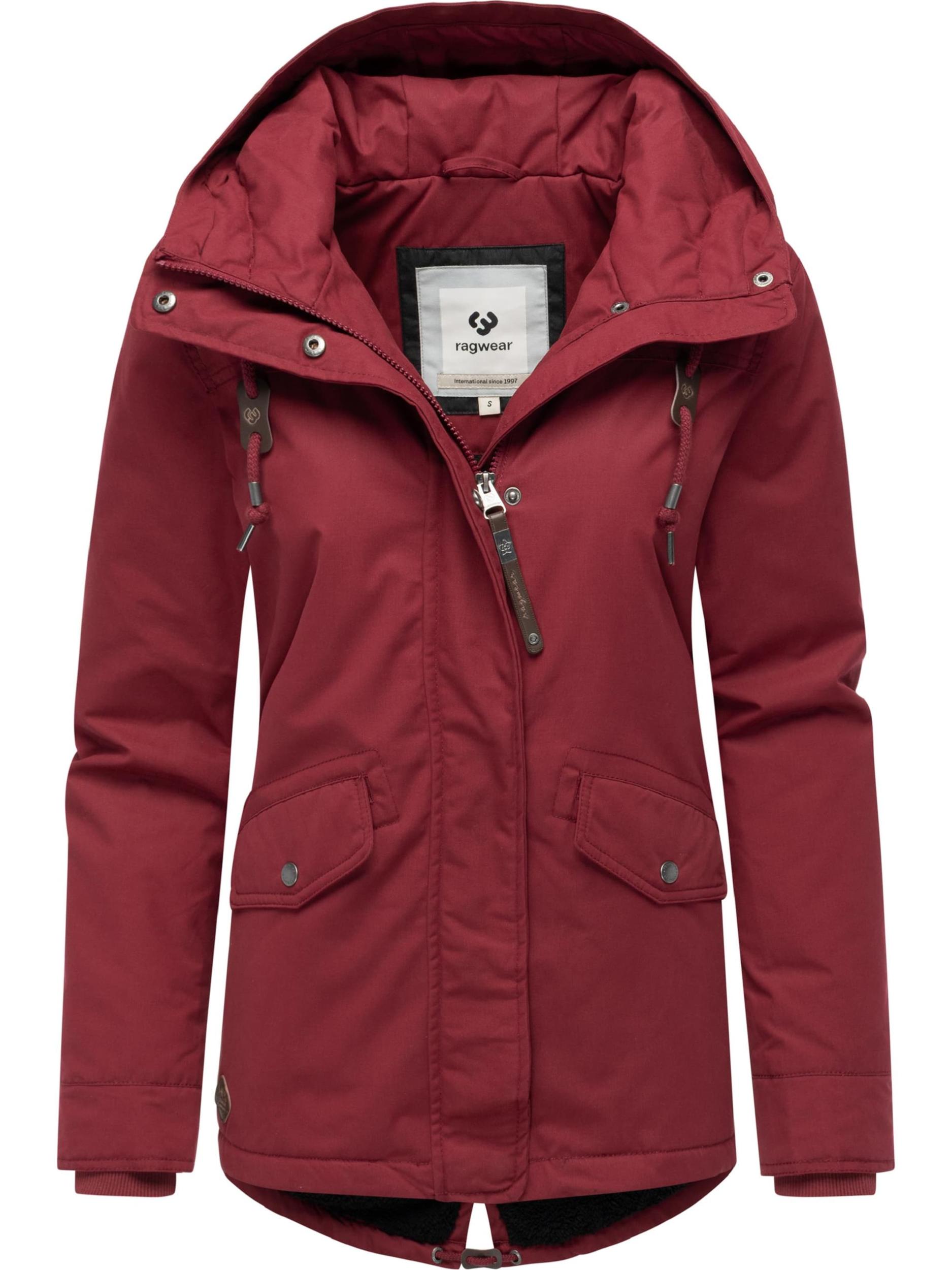 Ragwear Zimska jakna 'Parkker' vinsko rdeča
