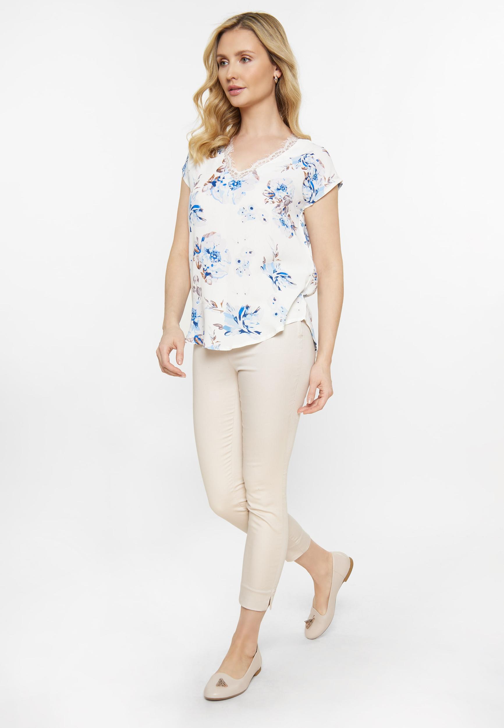 Usha Top svetlo modra / temno modra / rjava / bela