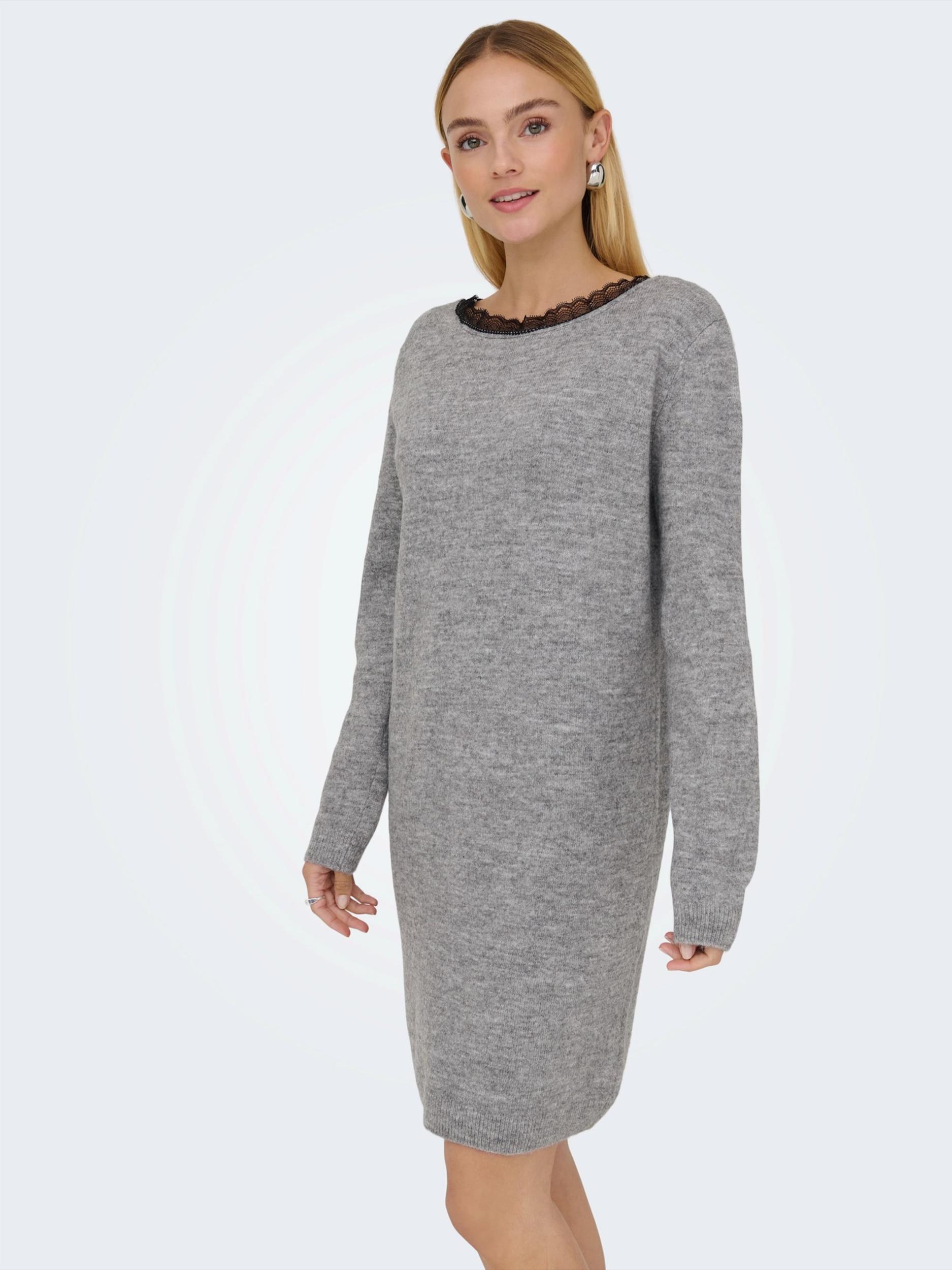 ONLY Pletena obleka 'ONLTAMMY' svetlo siva