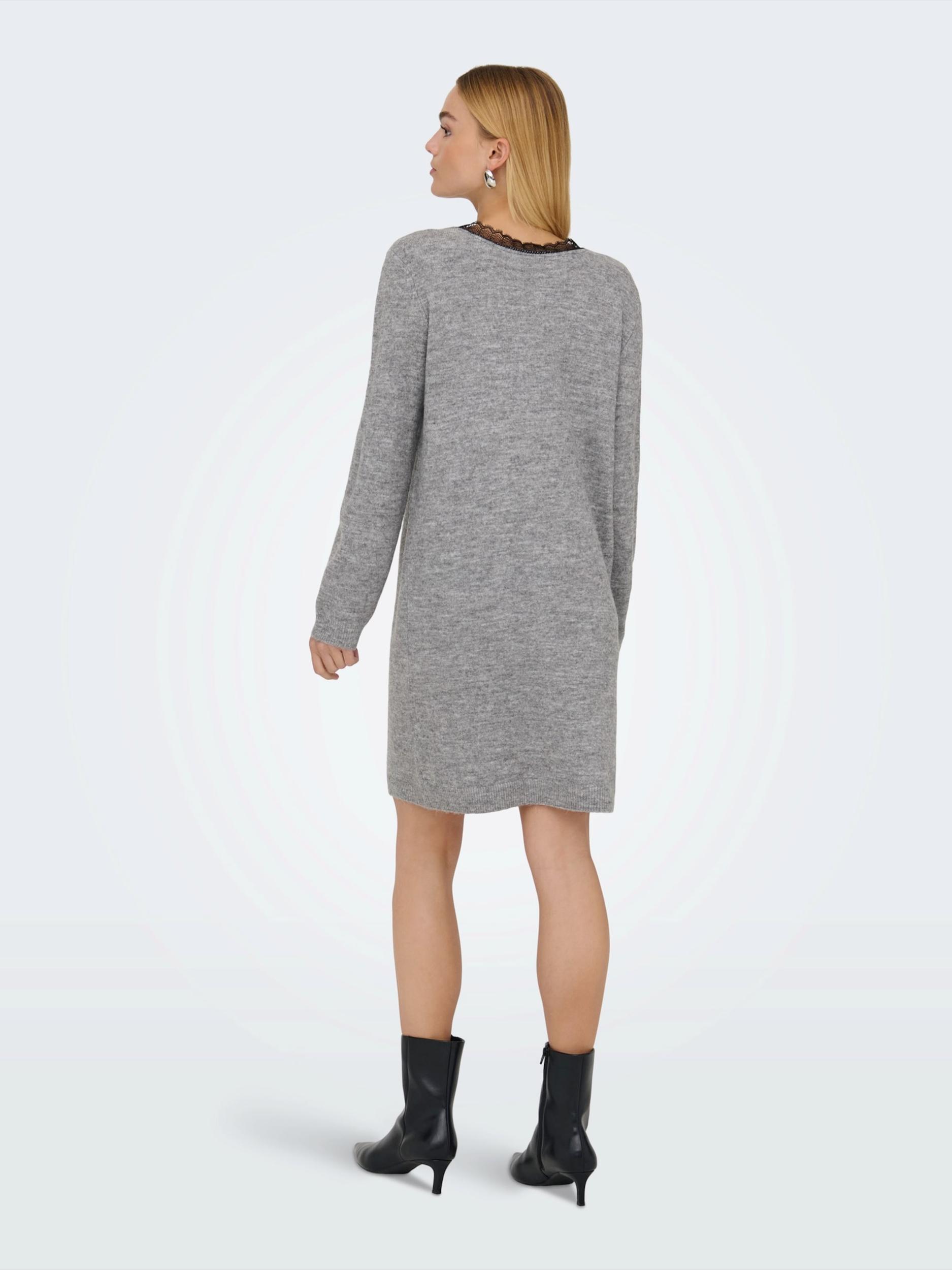 ONLY Pletena obleka 'ONLTAMMY' svetlo siva