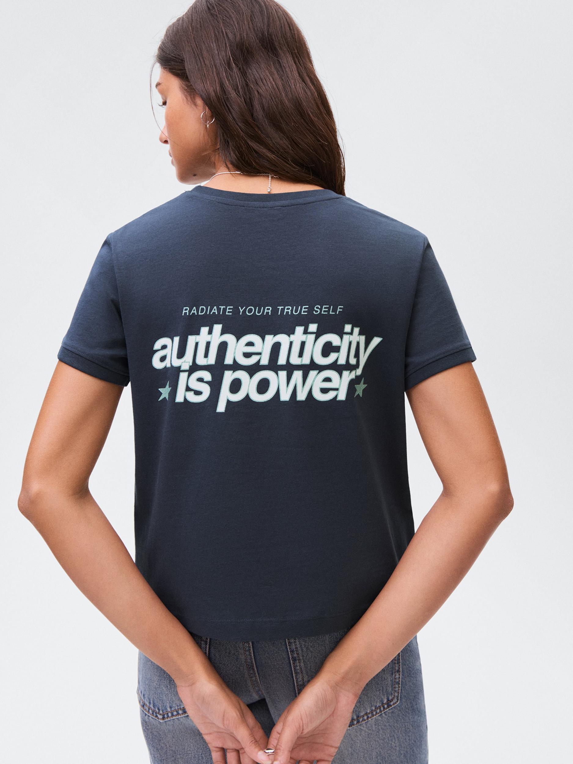 MANGO TEEN Majica 'Keep' marine / bela