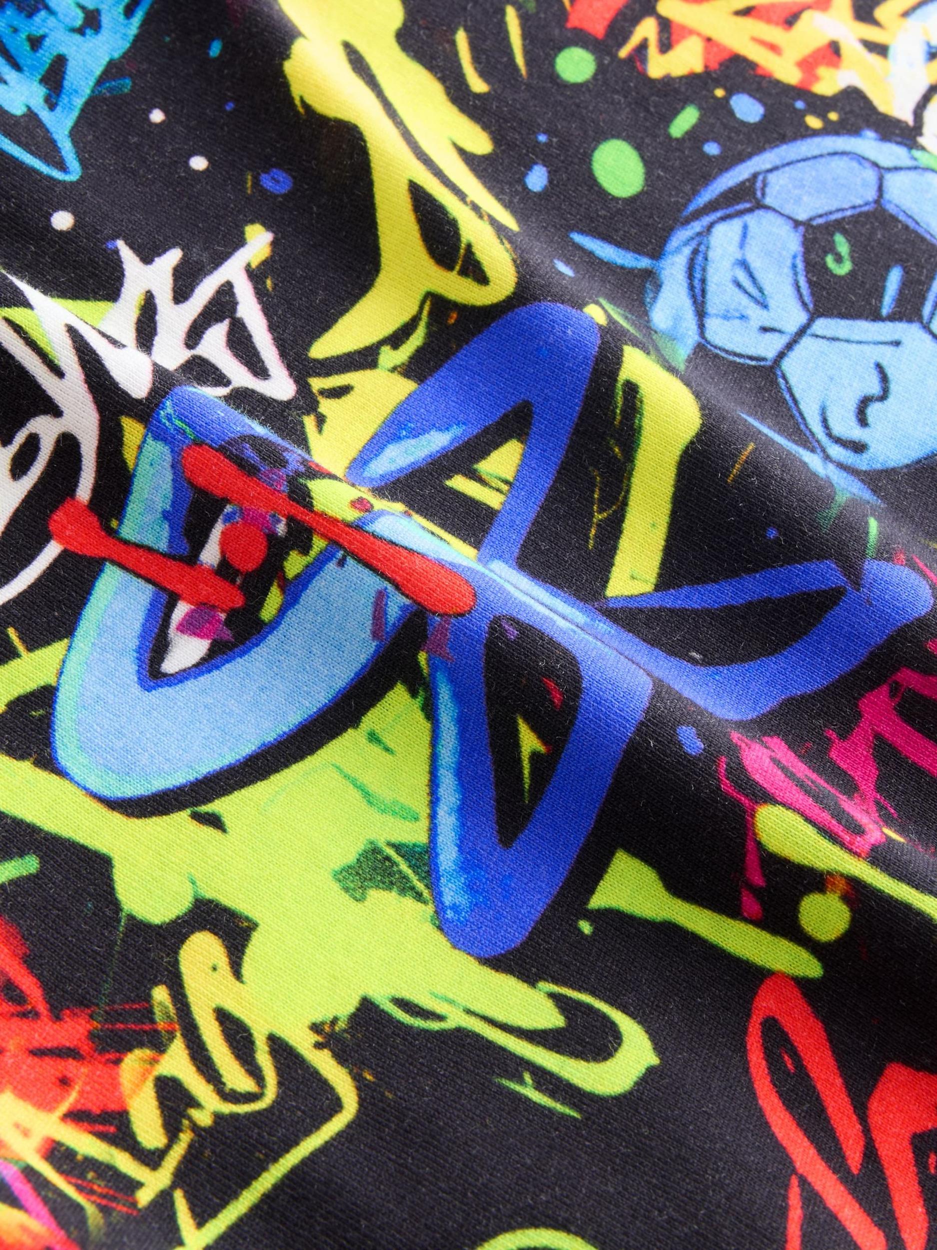 Next Pižama modra / neonsko zelena / rdeča / črna