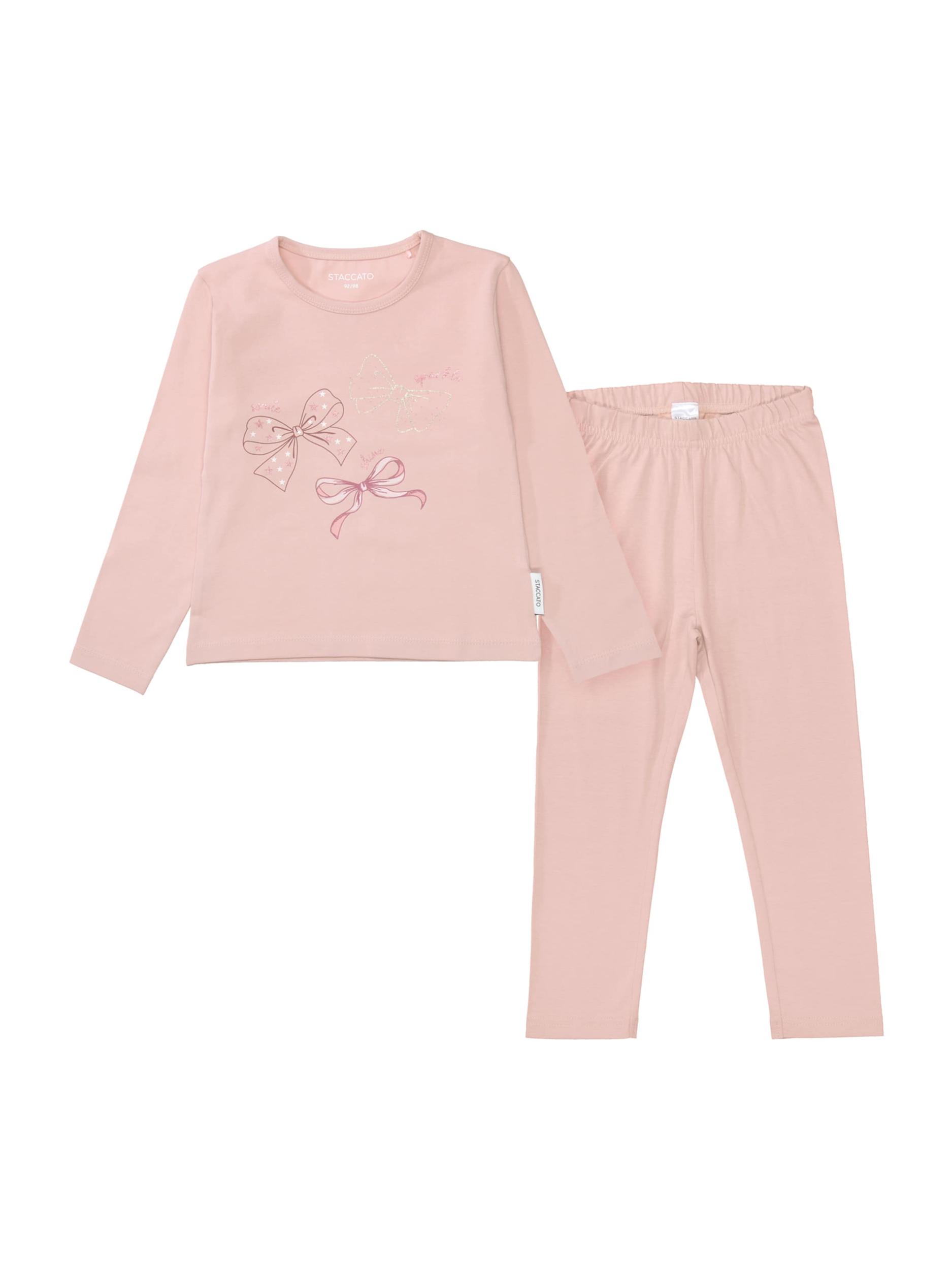 STACCATO Pižama roza / burgund / bela