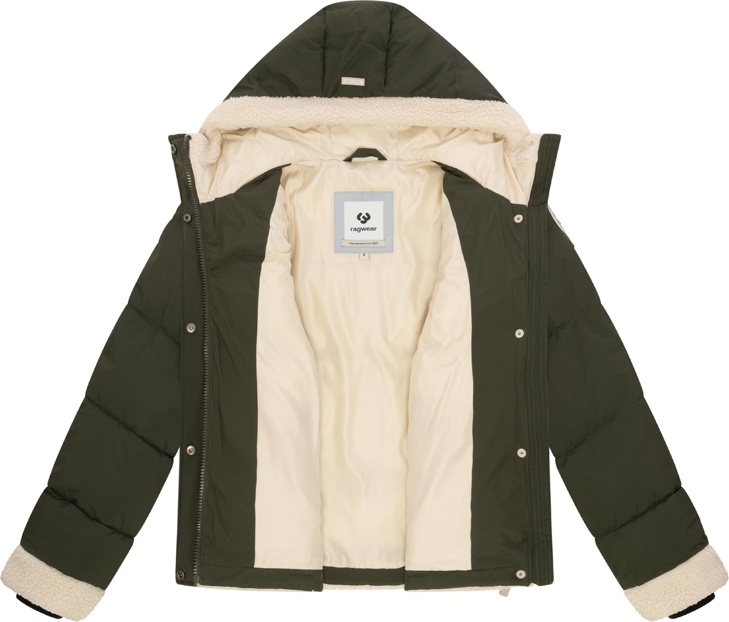 Ragwear Zimska jakna 'Editah Youmodo' svetlo bež / oliva