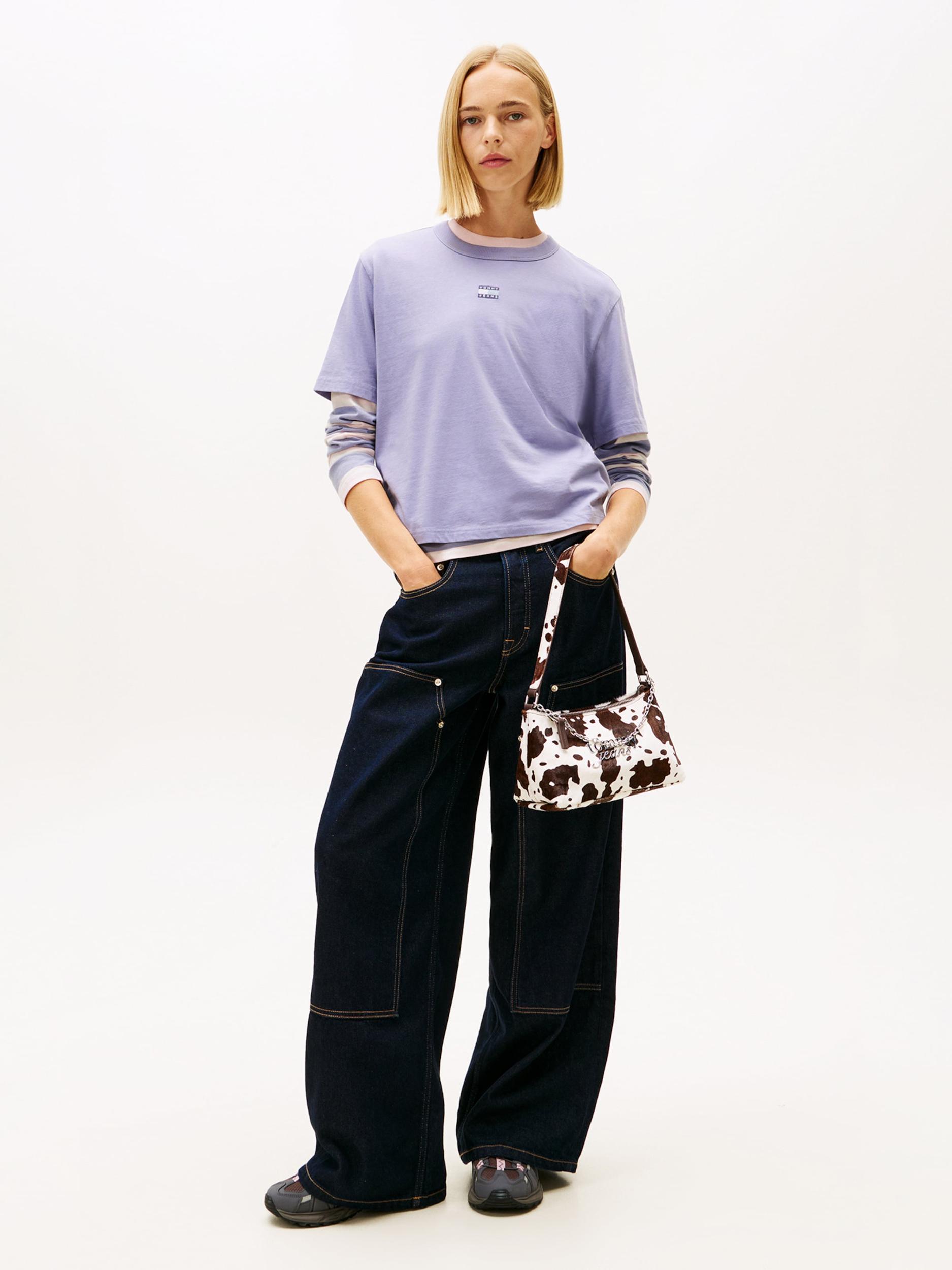 Tommy Jeans Majica golobje modra