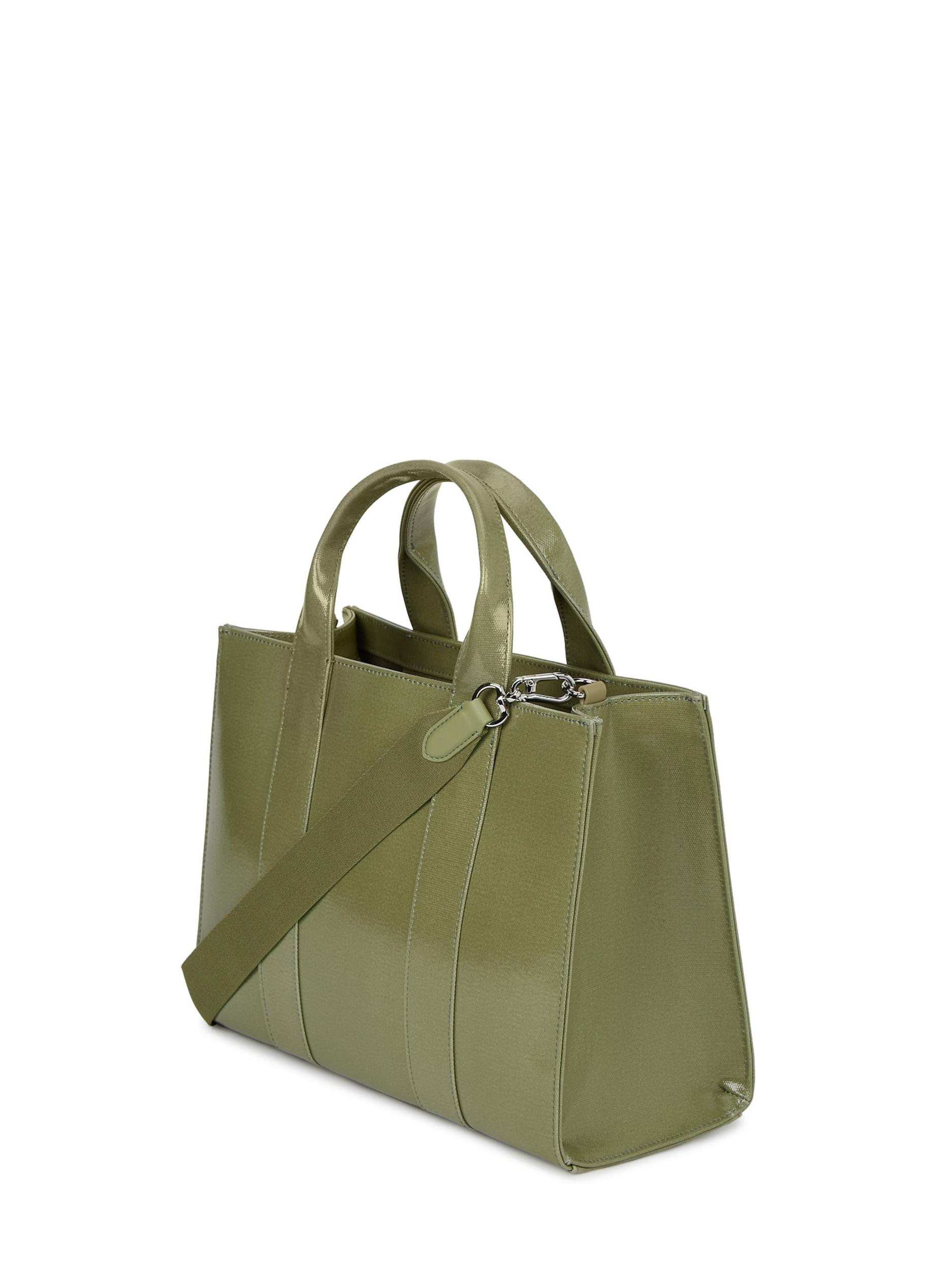 Karl Lagerfeld Nakupovalna torba kivi / naravno bela