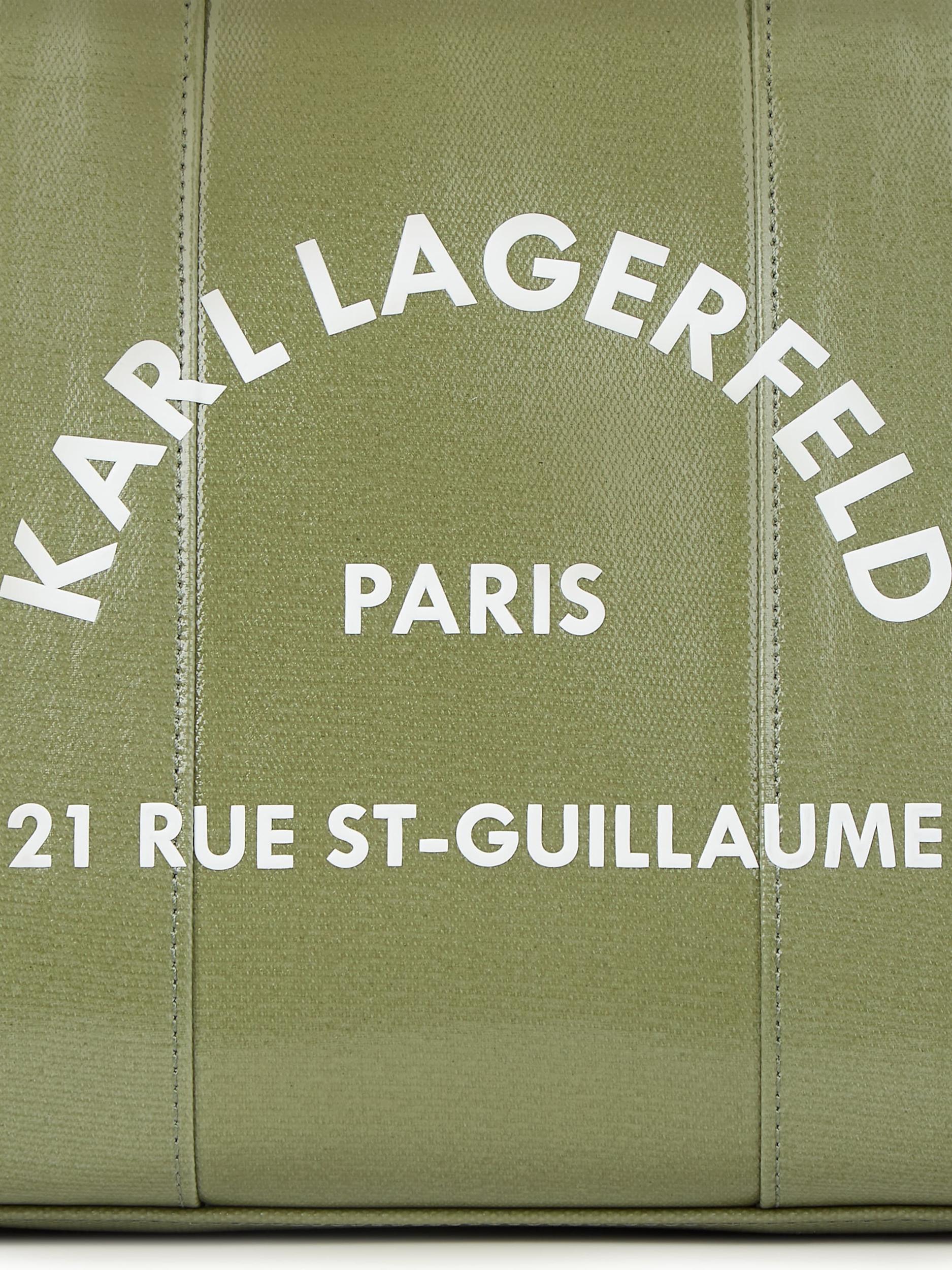 Karl Lagerfeld Nakupovalna torba kivi / naravno bela