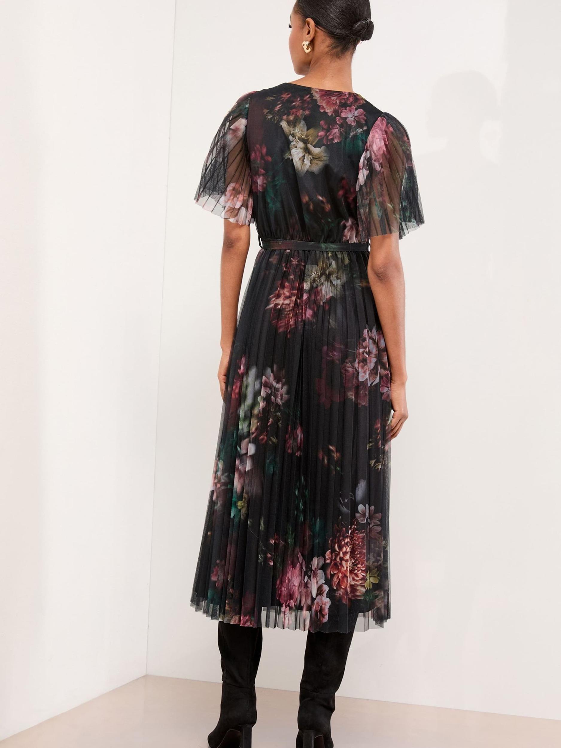 Lipsy Obleka zelena / roza / črna