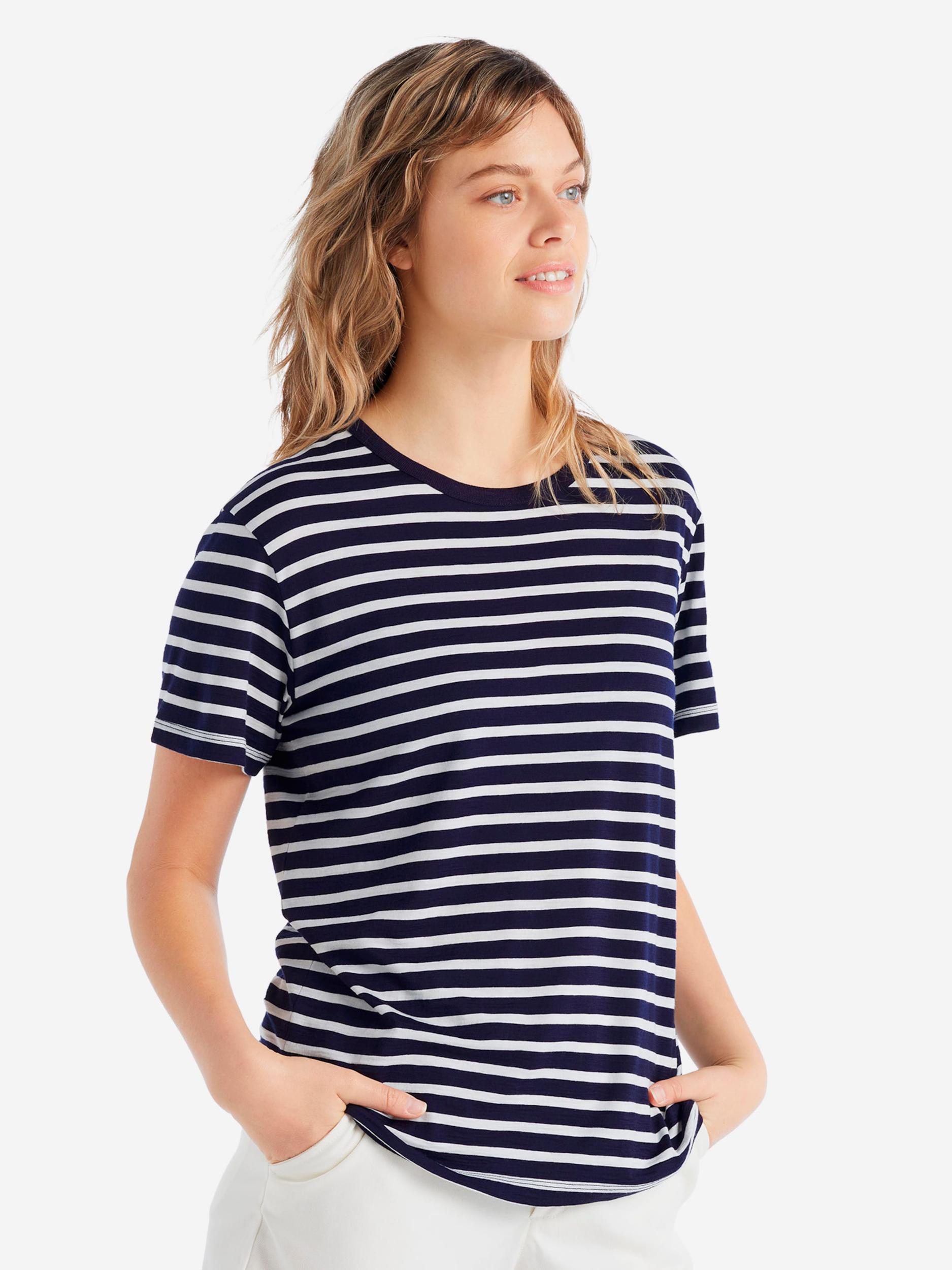 ICEBREAKER Funkcionalna majica 'Granary' mornarska / bela