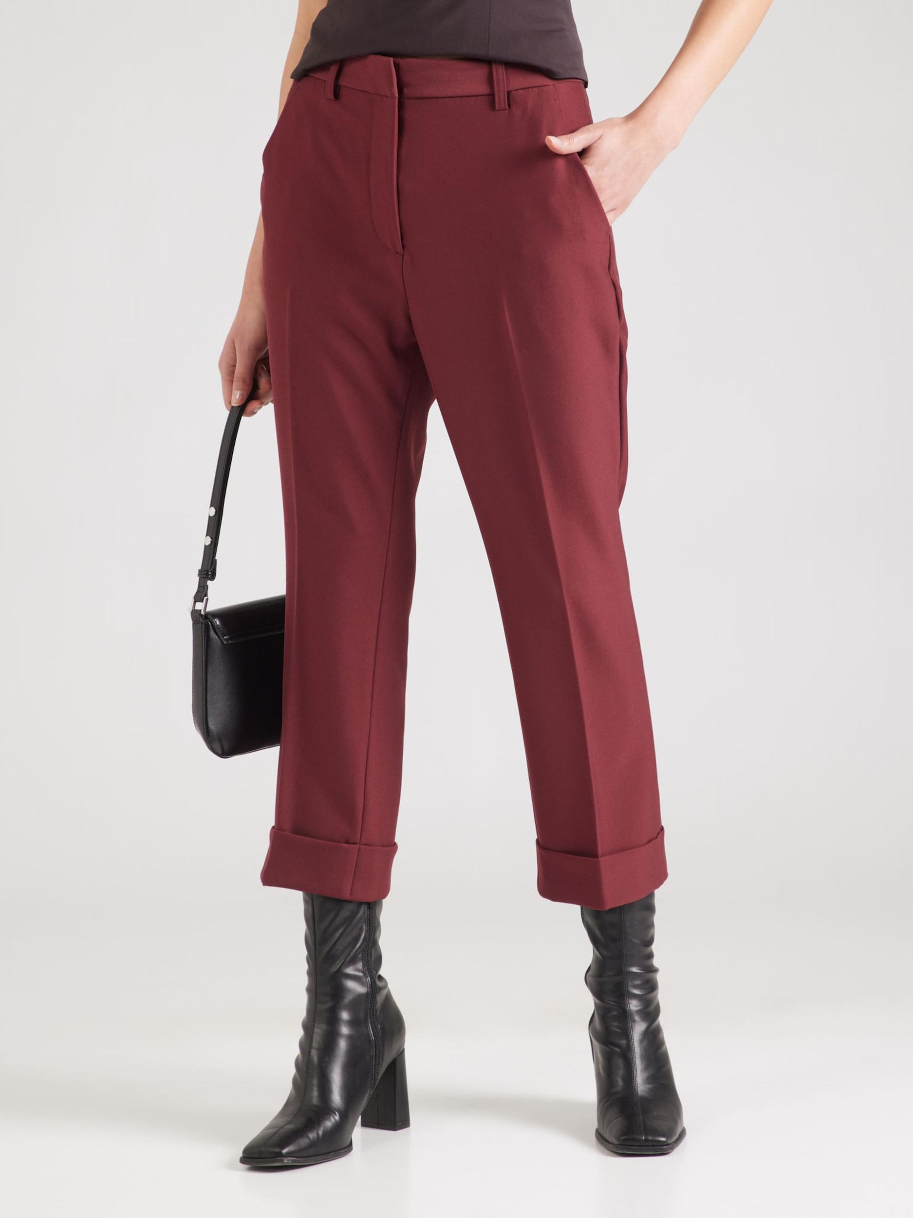 DKNY Hlače na rob bordo