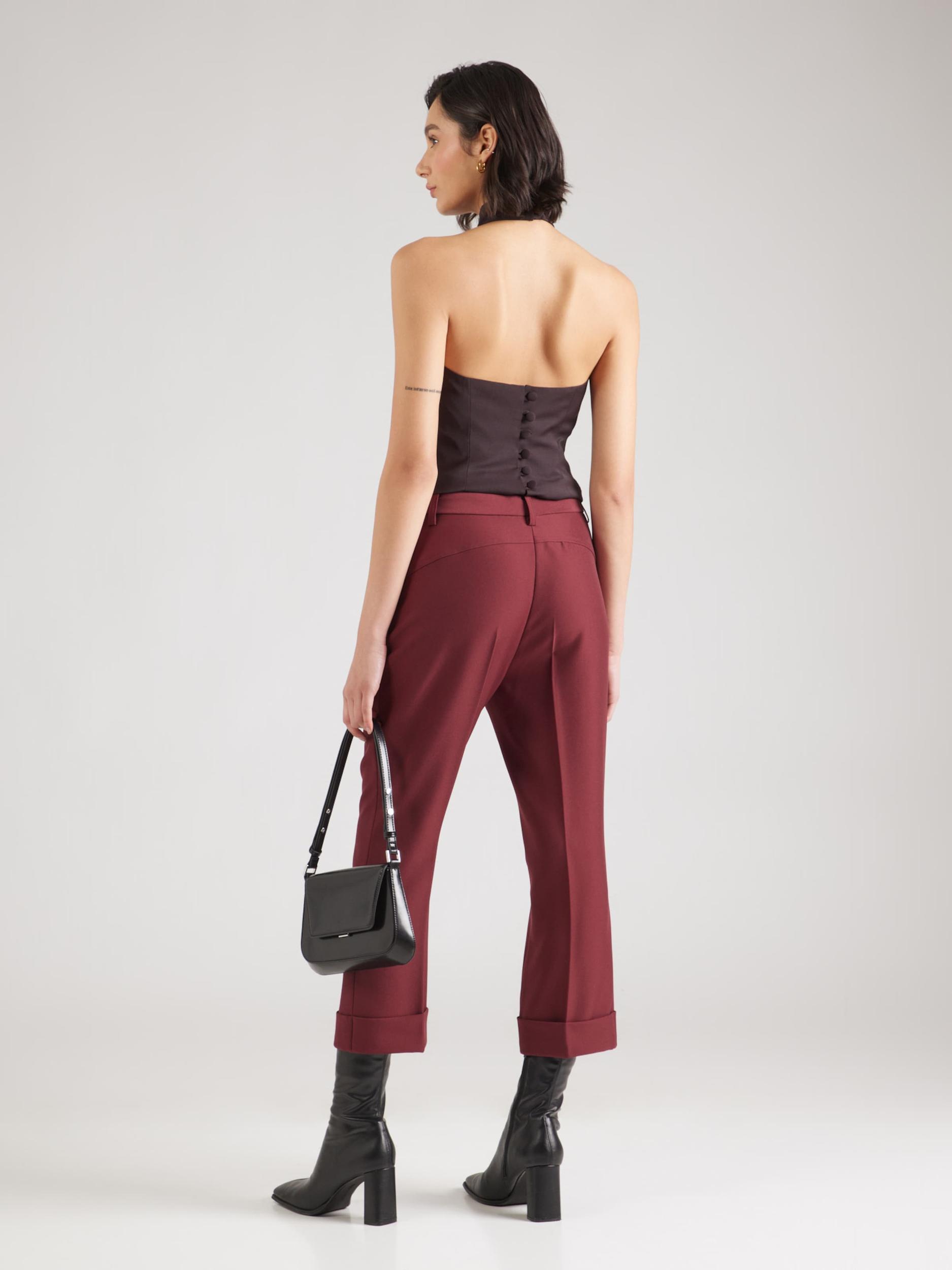 DKNY Hlače na rob bordo