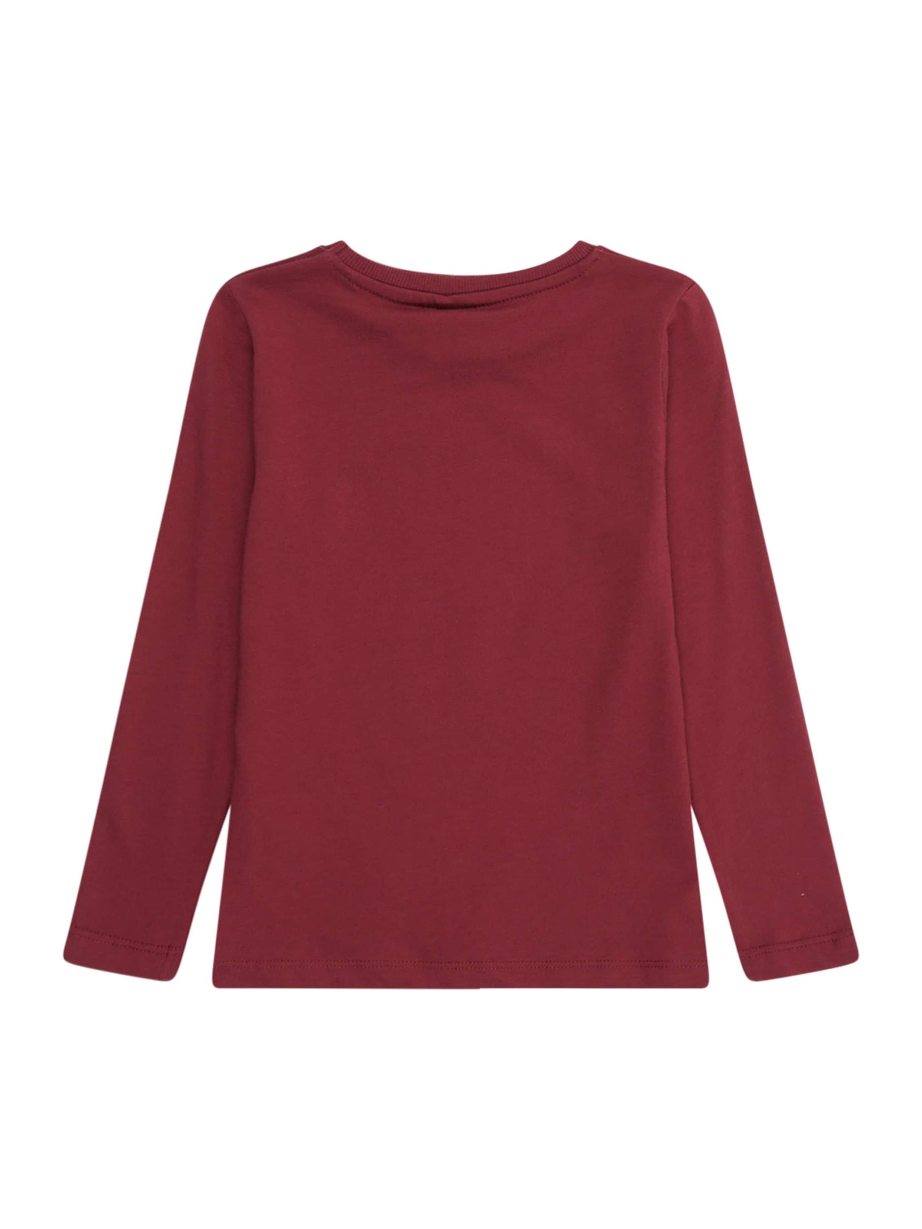 NAME IT Majica 'NMFNIA' mornarska / rosé / burgund / črna