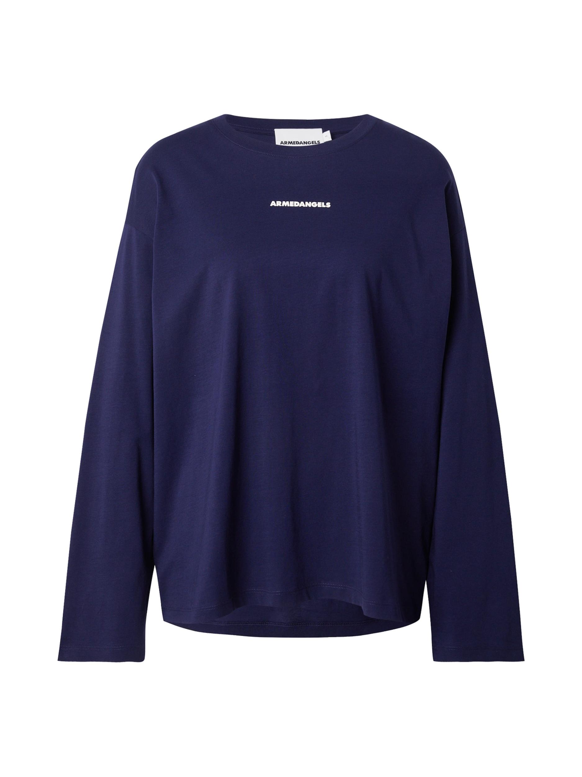 ARMEDANGELS Majica 'FIETAA DIFFERENCE' marine / bela