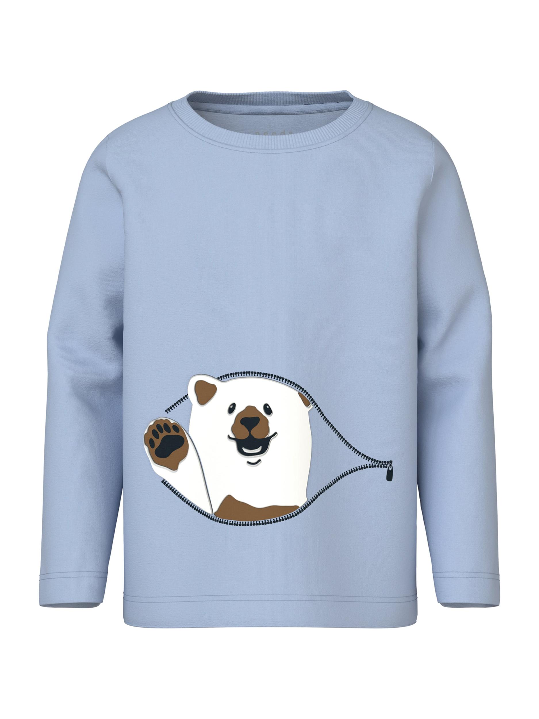 NAME IT Majica 'NMMVUX' nebeško modra / rjava / bela