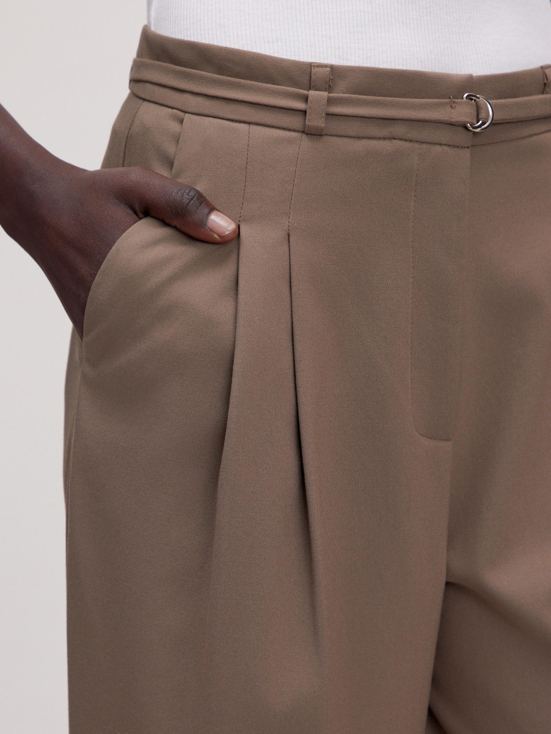 EDITED Hlače na rob 'Elna' rjava