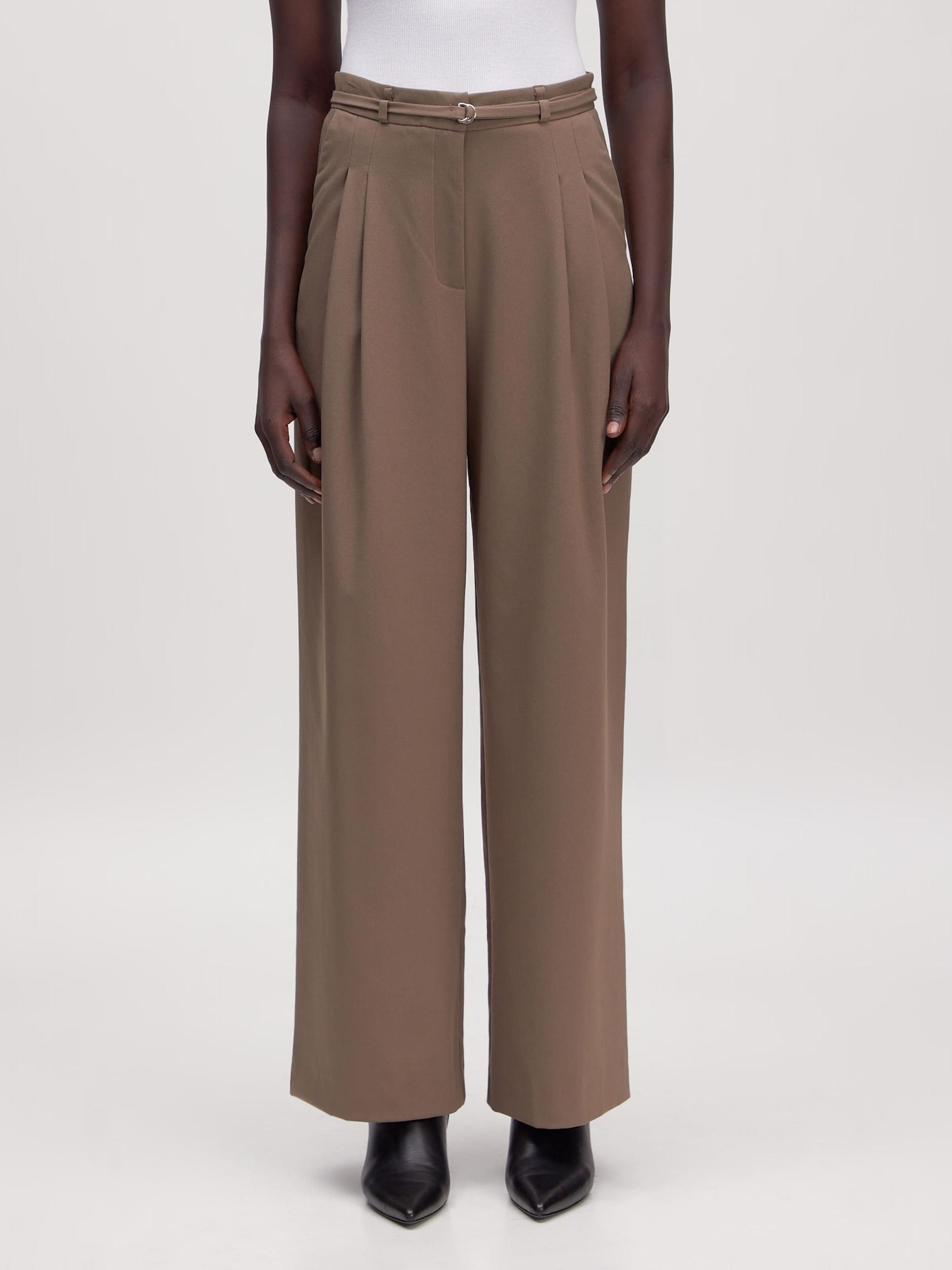 EDITED Hlače na rob 'Elna' rjava