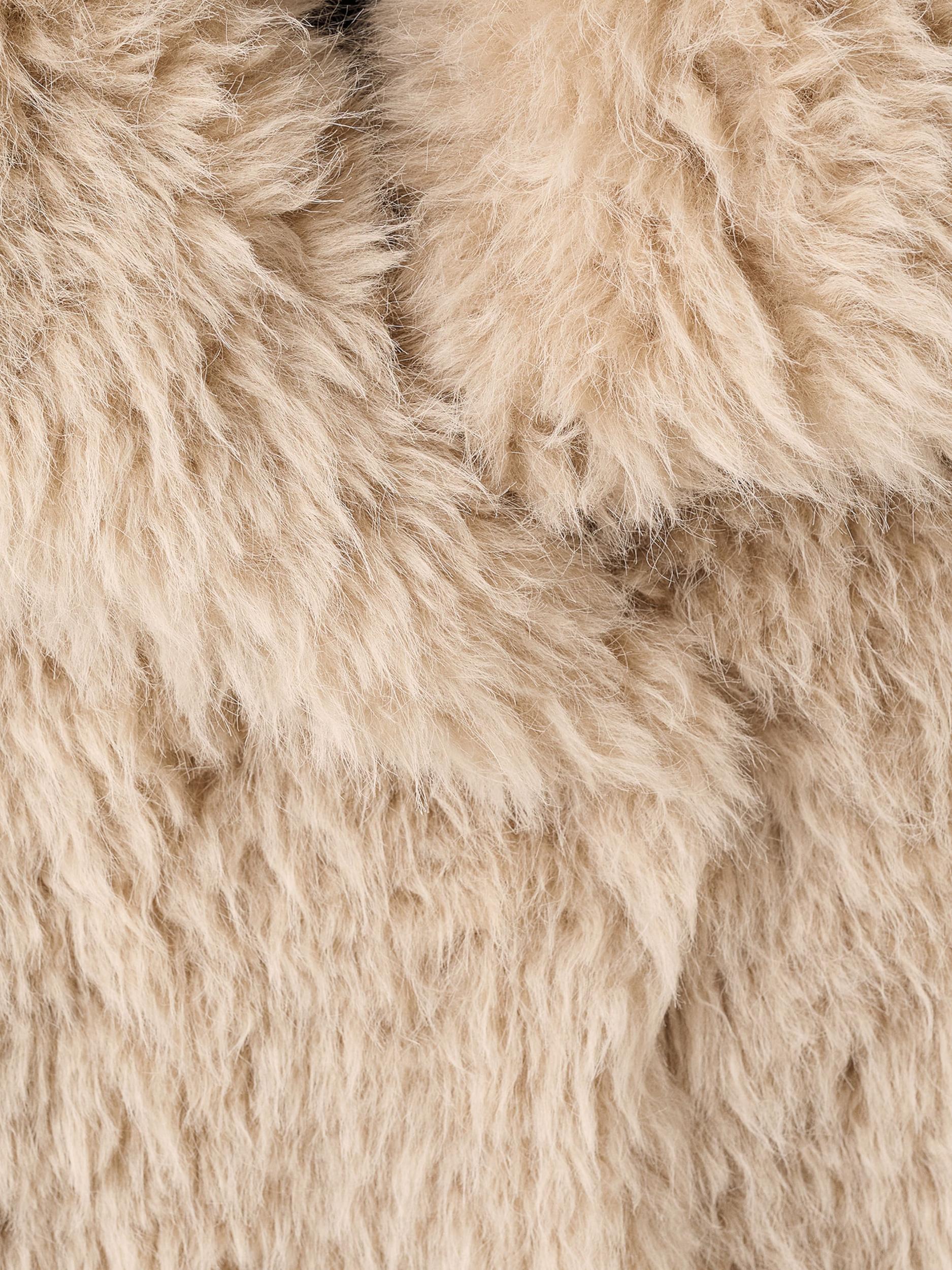 MANGO Zimski plašč 'Yeti' bež