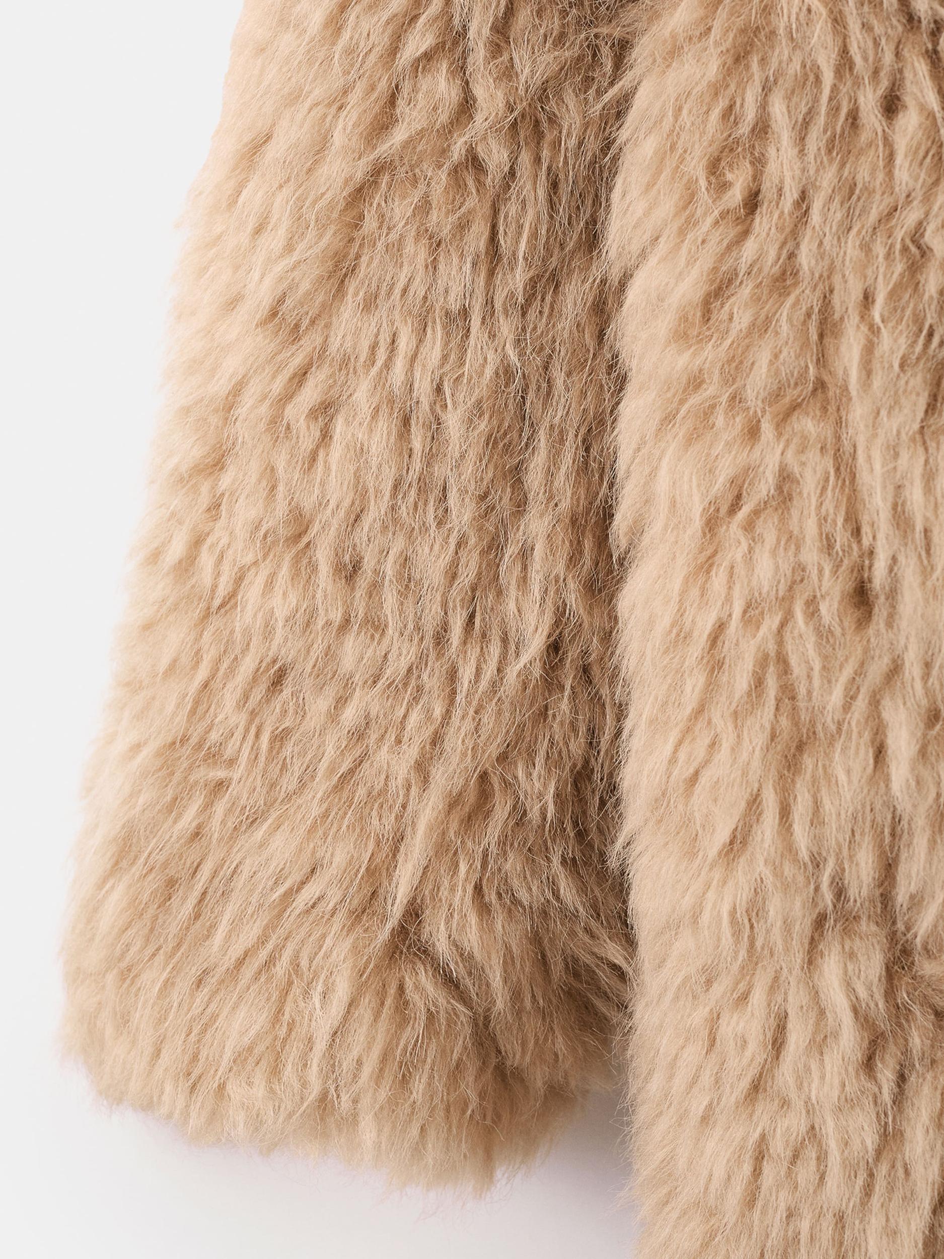 MANGO Zimski plašč 'Yeti' bež