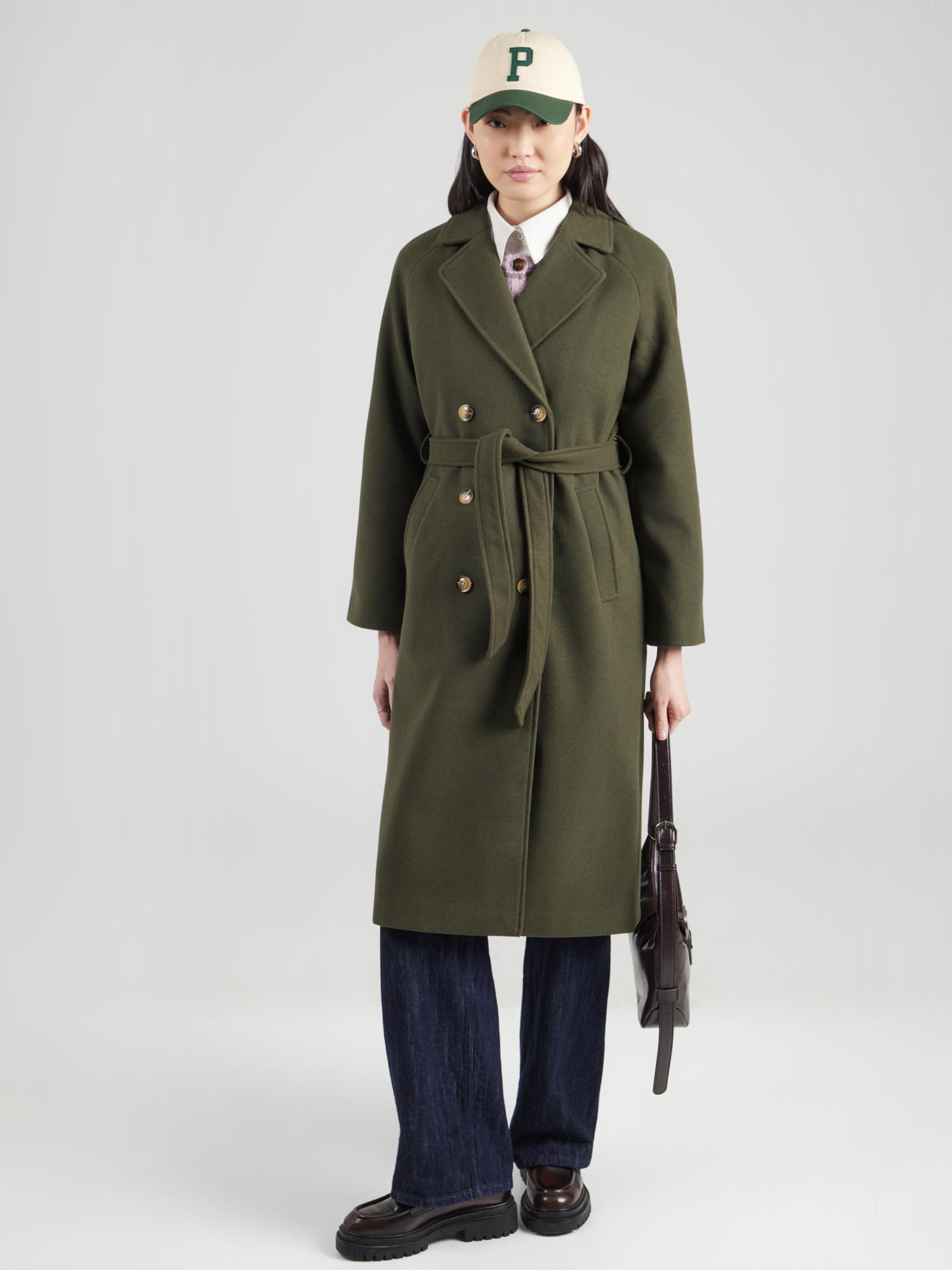 PIECES Prehoden plašč 'PCMARBEL' oliva