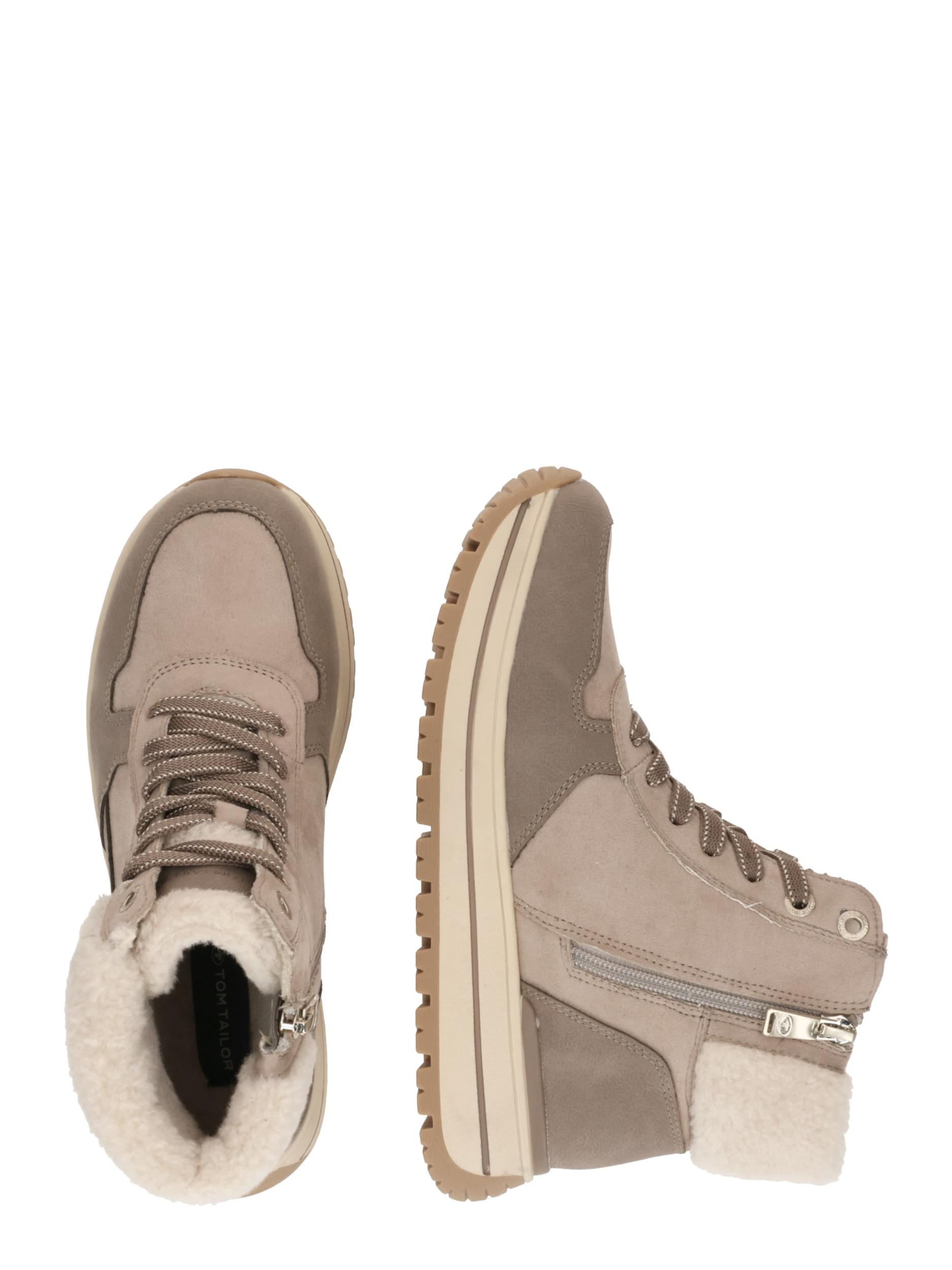 TOM TAILOR Gležnarji z vezalkami svetlo bež / temno bež / rjava