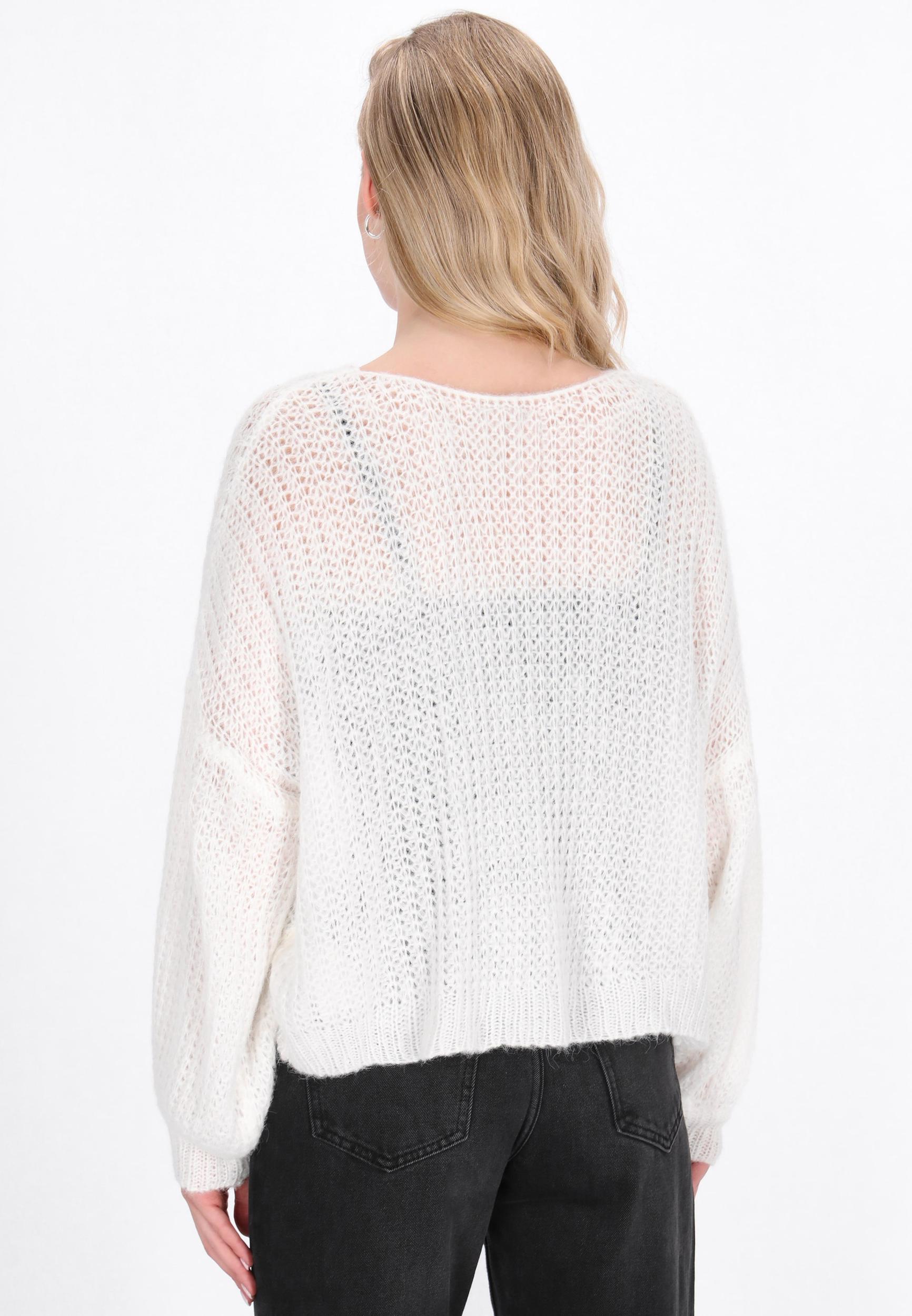 DreiMaster Vintage Širok pulover off-bela