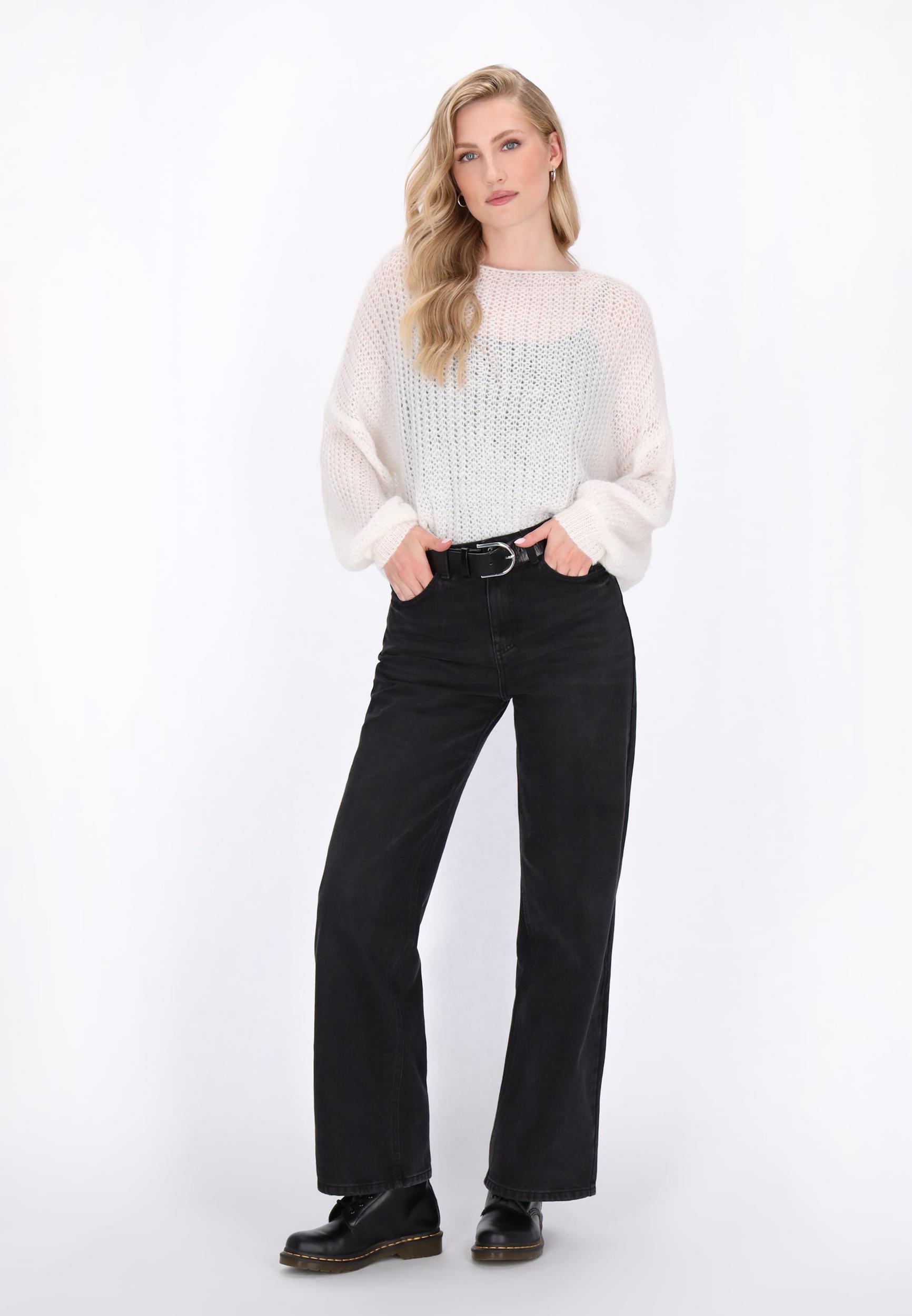 DreiMaster Vintage Širok pulover off-bela