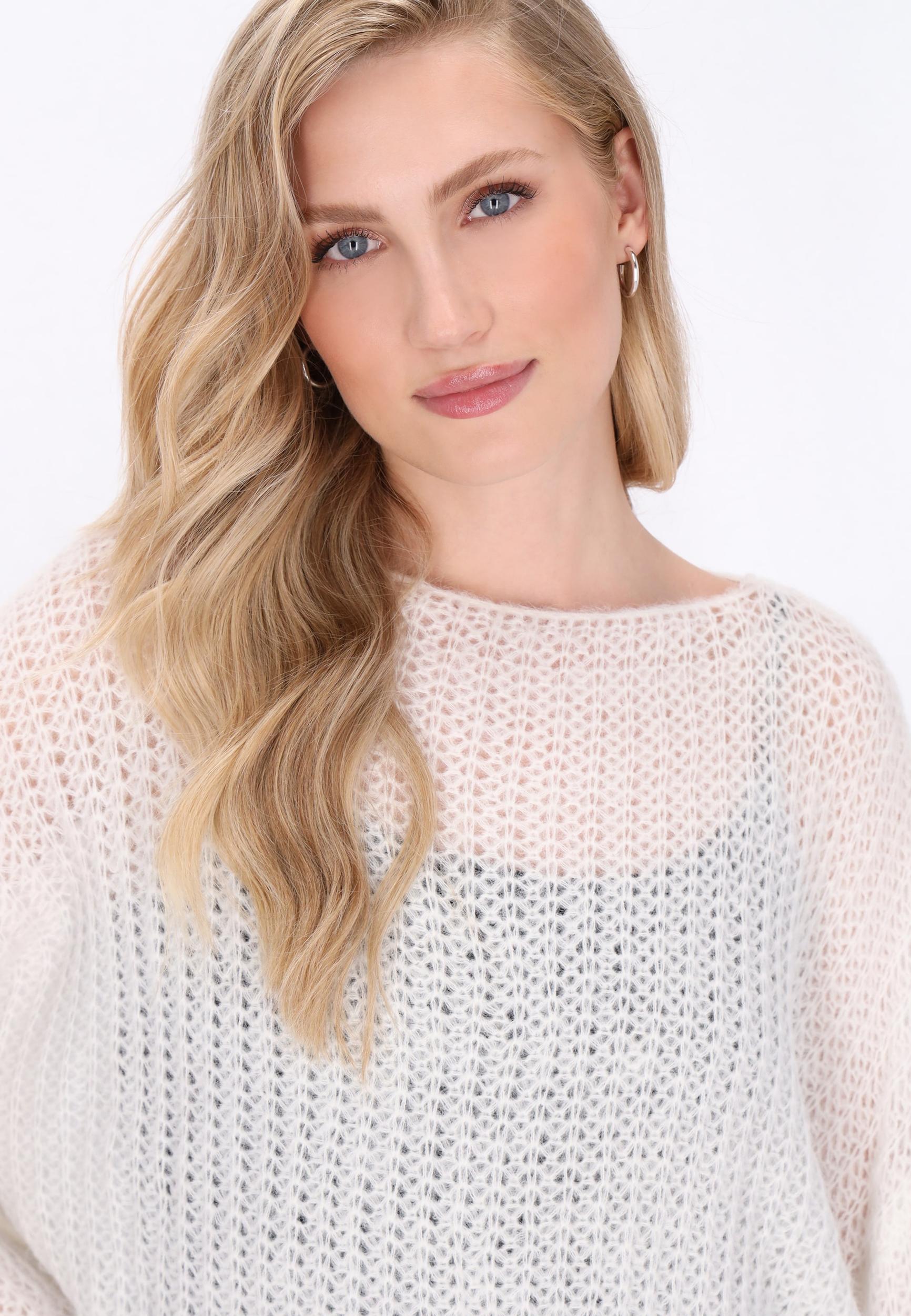 DreiMaster Vintage Širok pulover off-bela