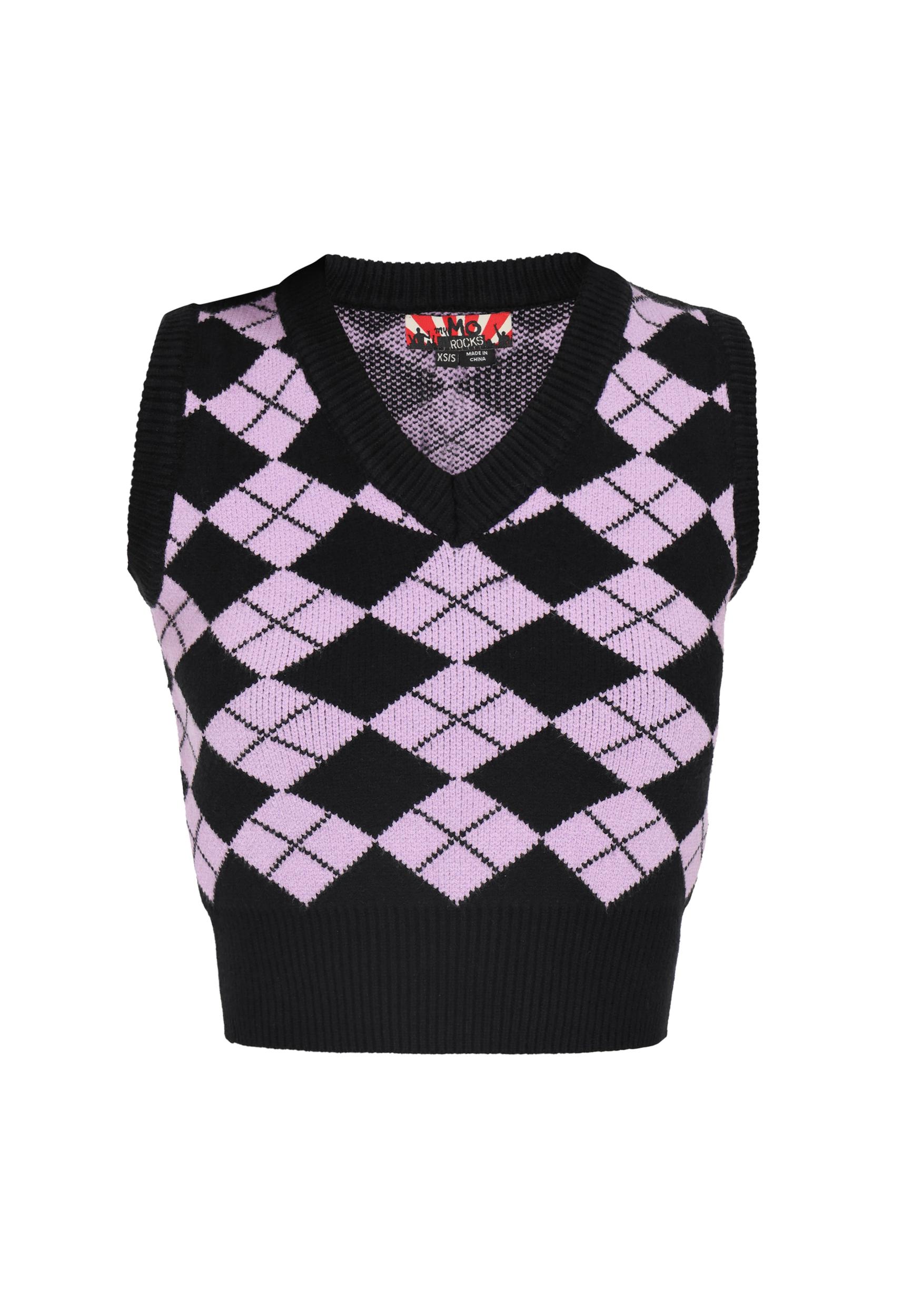 myMo ROCKS Pulover 'Young Fashion' majnica / črna