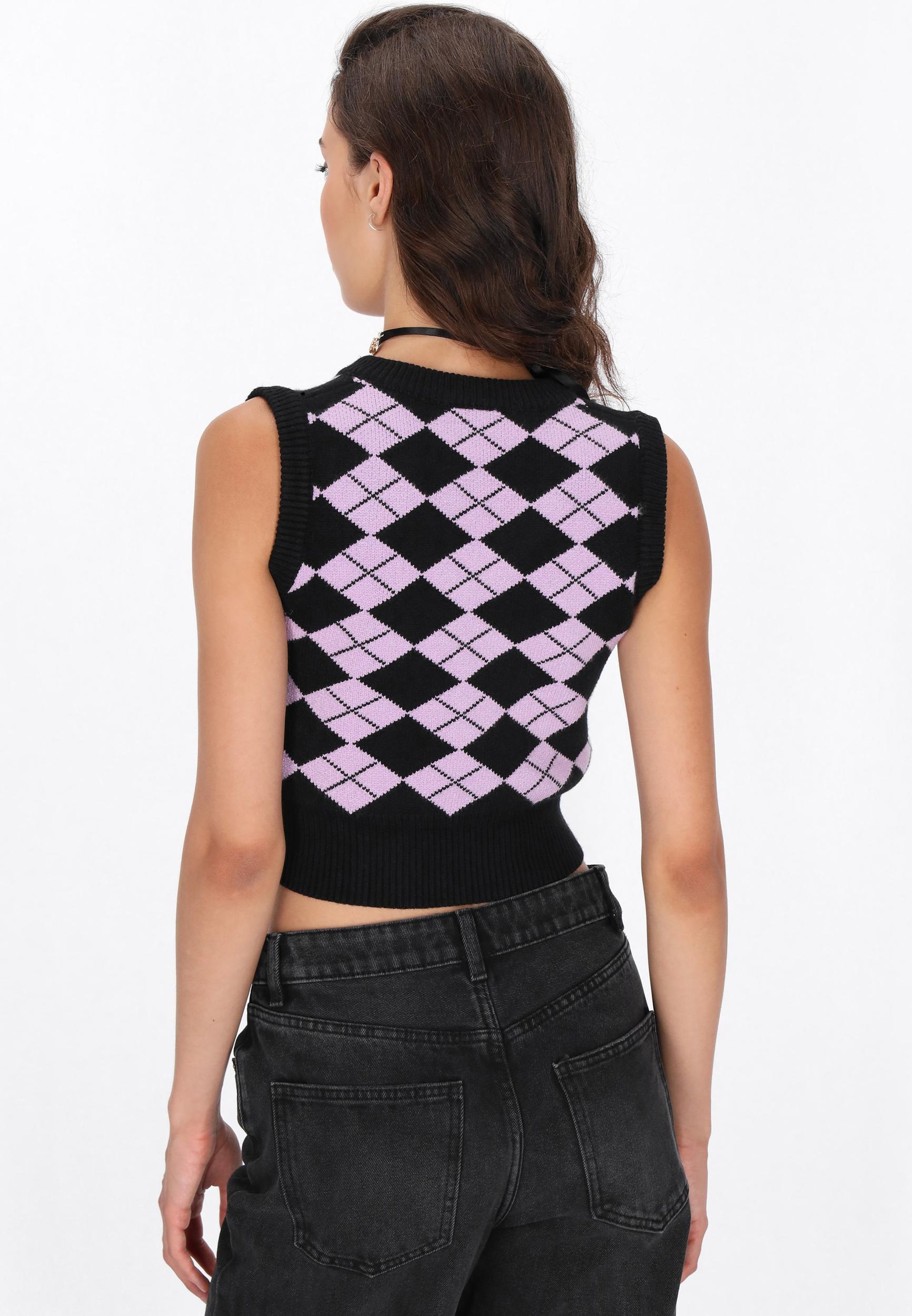 myMo ROCKS Pulover 'Young Fashion' majnica / črna