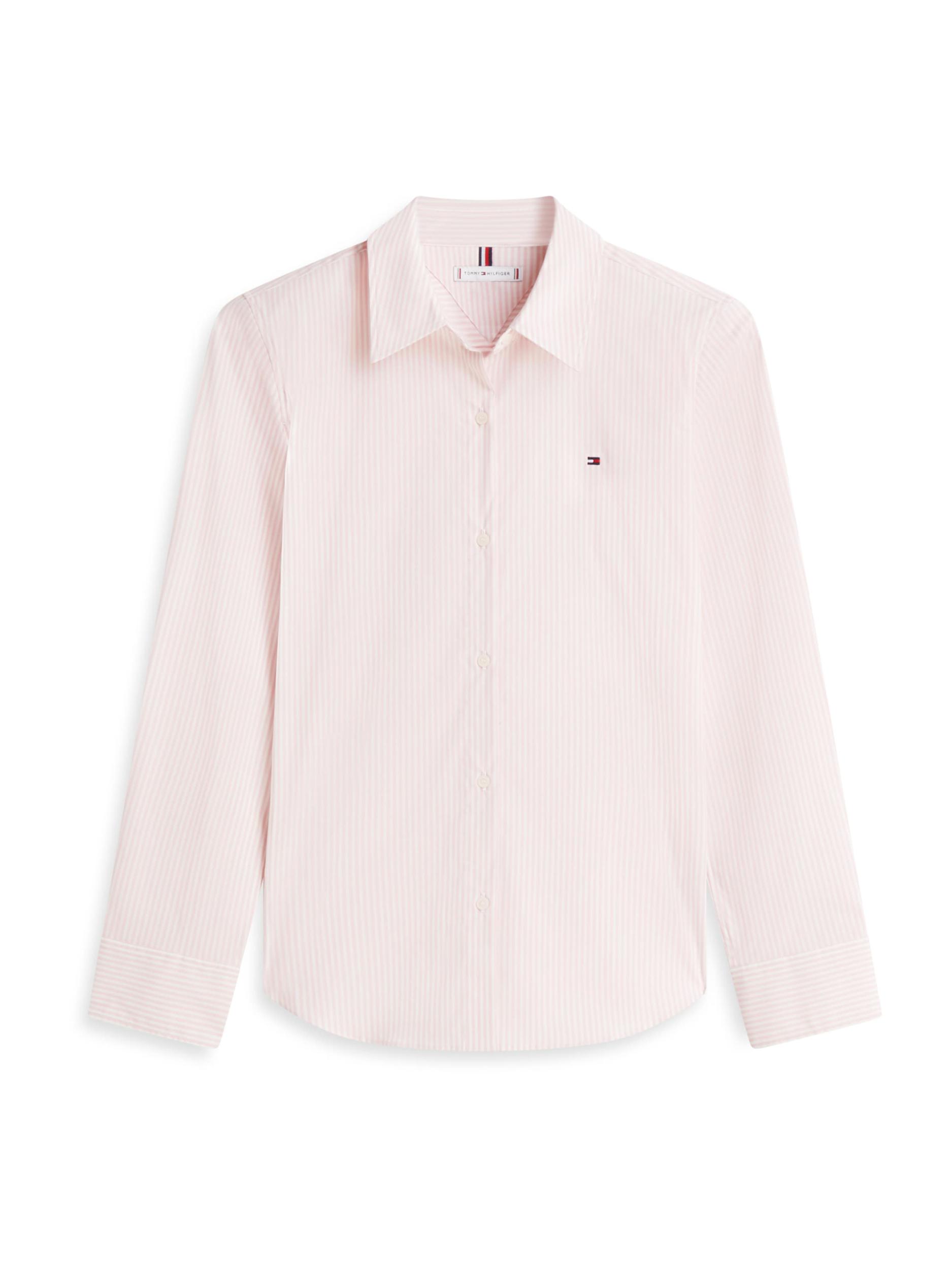 TOMMY HILFIGER Bluza 'ESS' roza / bela