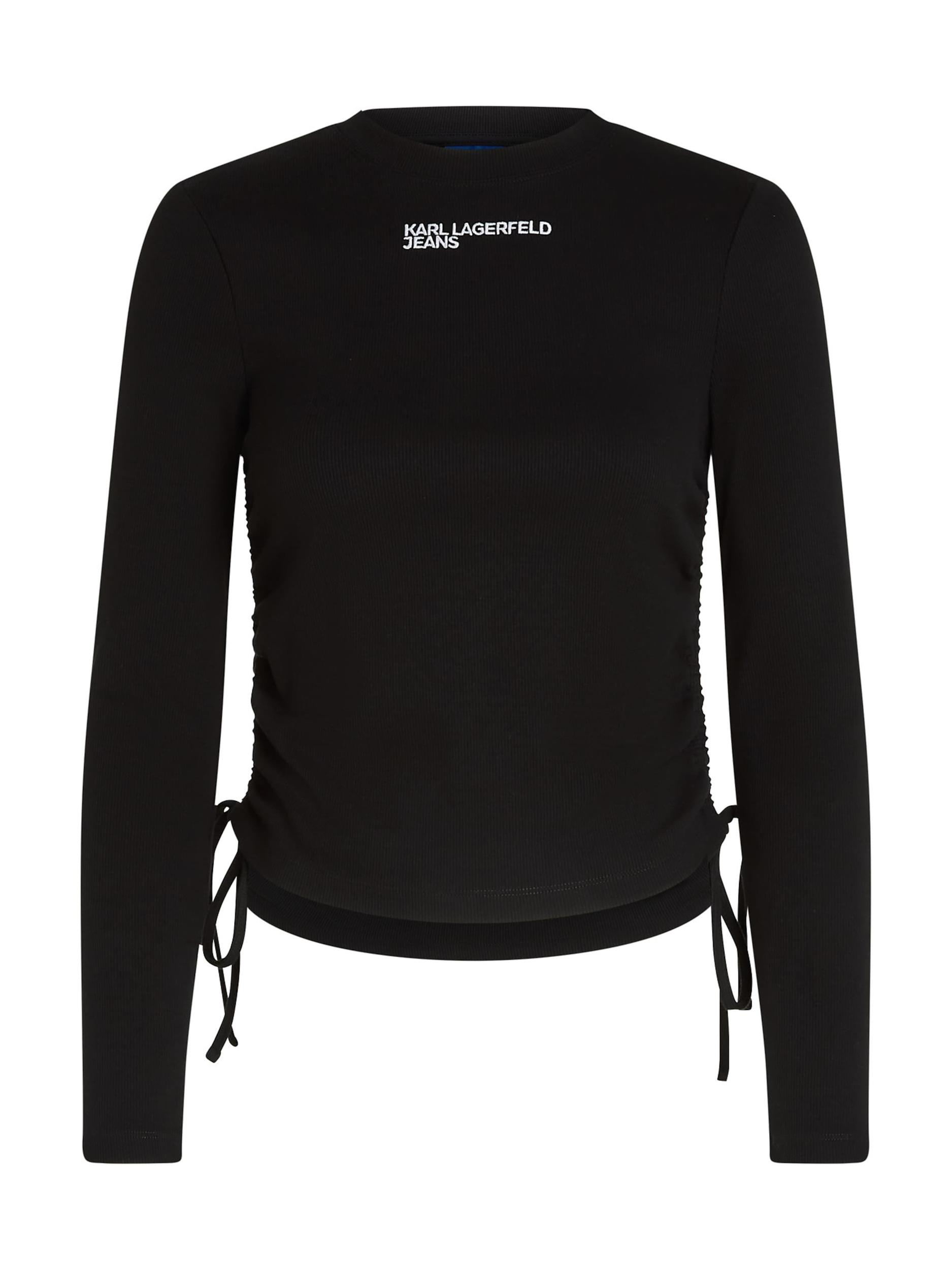KARL LAGERFELD JEANS Majica črna / bela