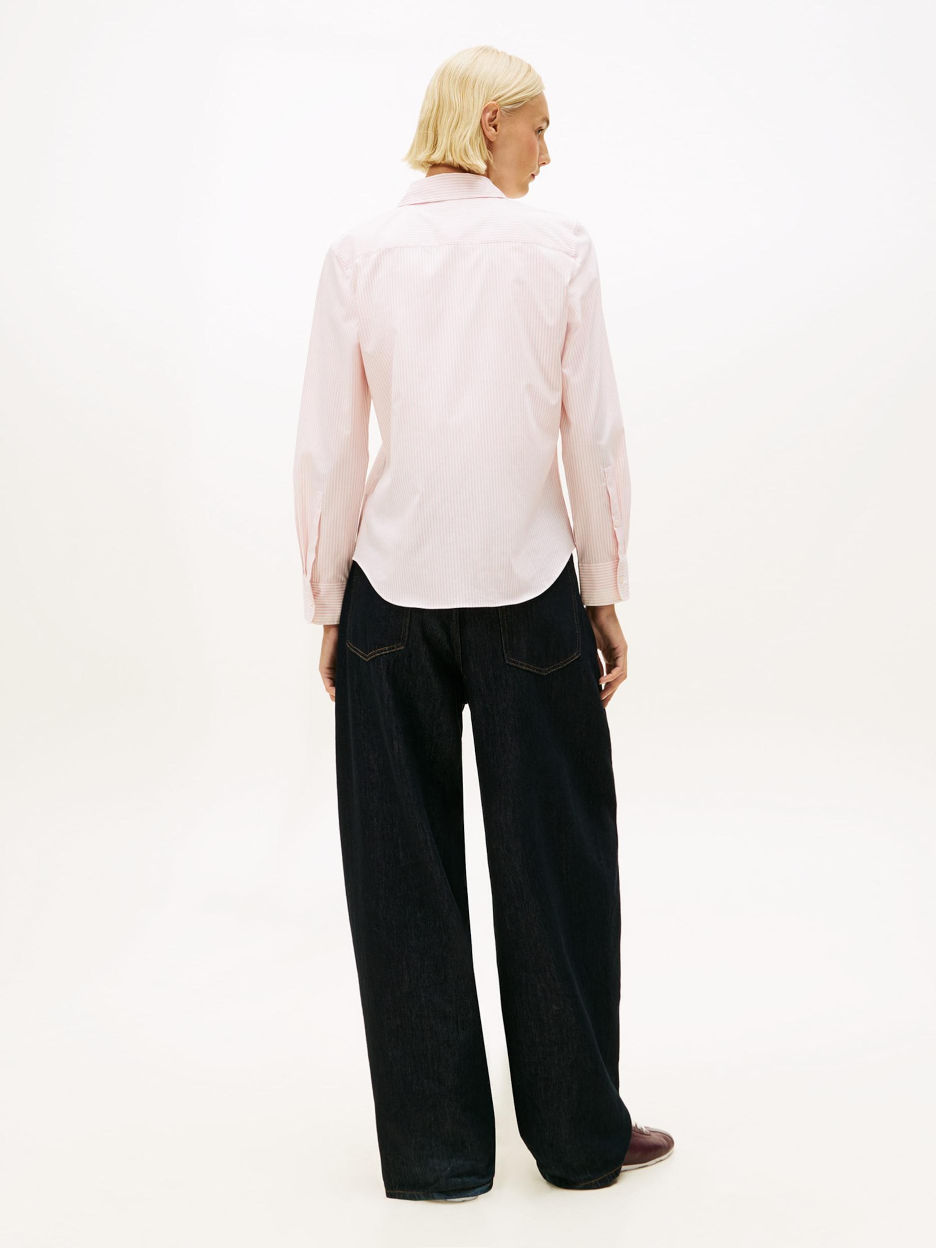 TOMMY HILFIGER Bluza 'ESS' roza / bela