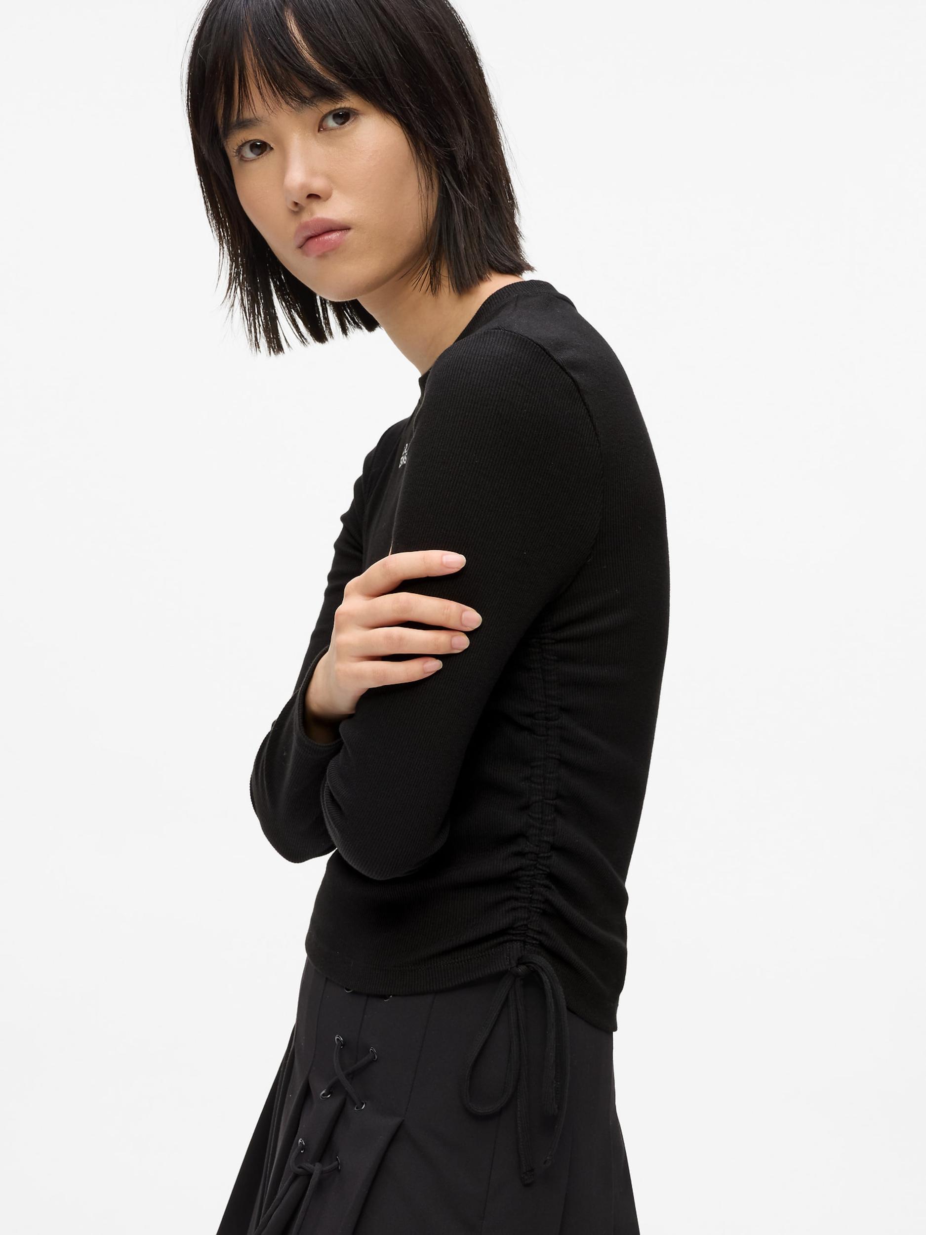 KARL LAGERFELD JEANS Majica črna / bela