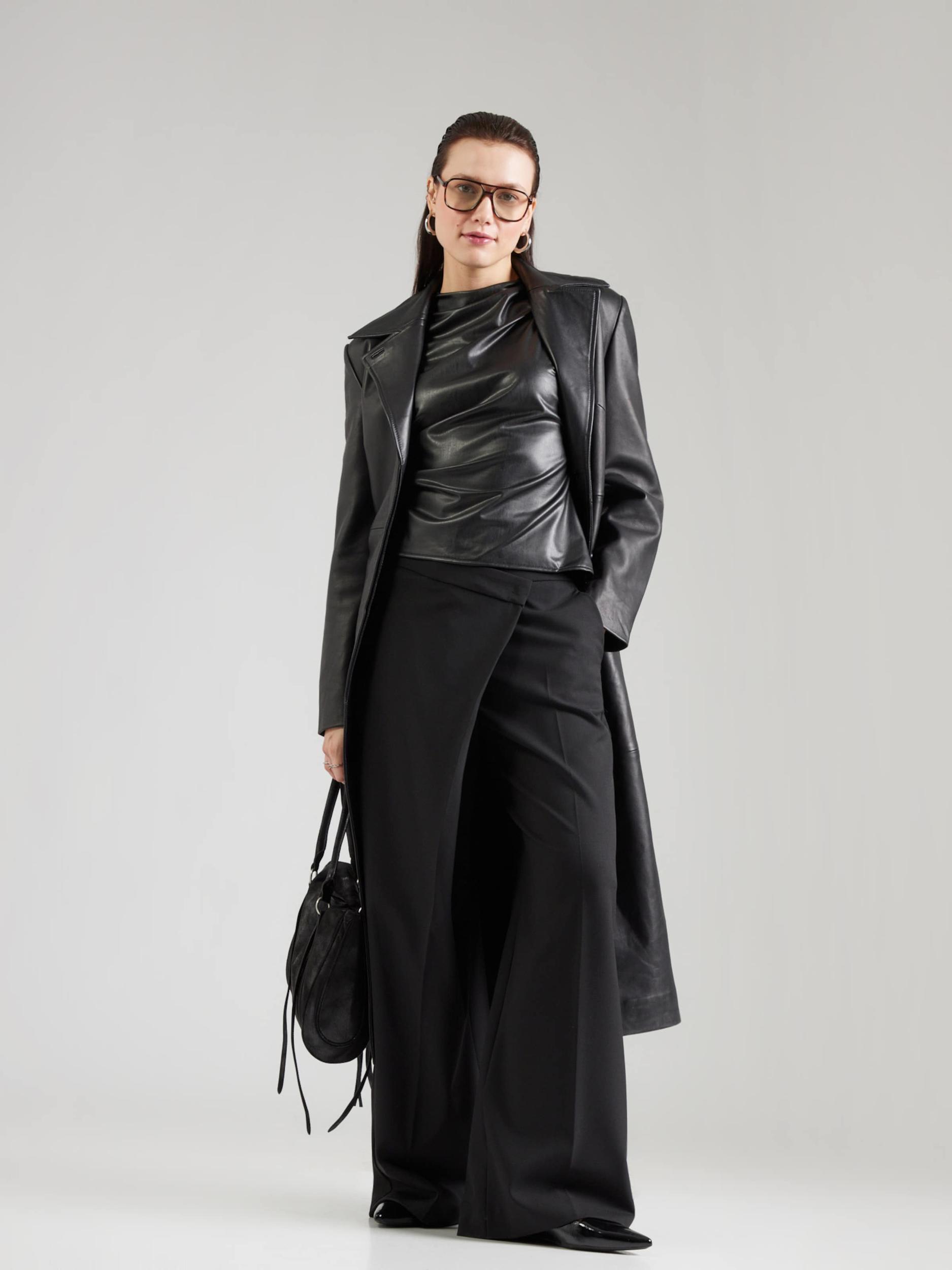 Karl Lagerfeld Hlače na rob črna