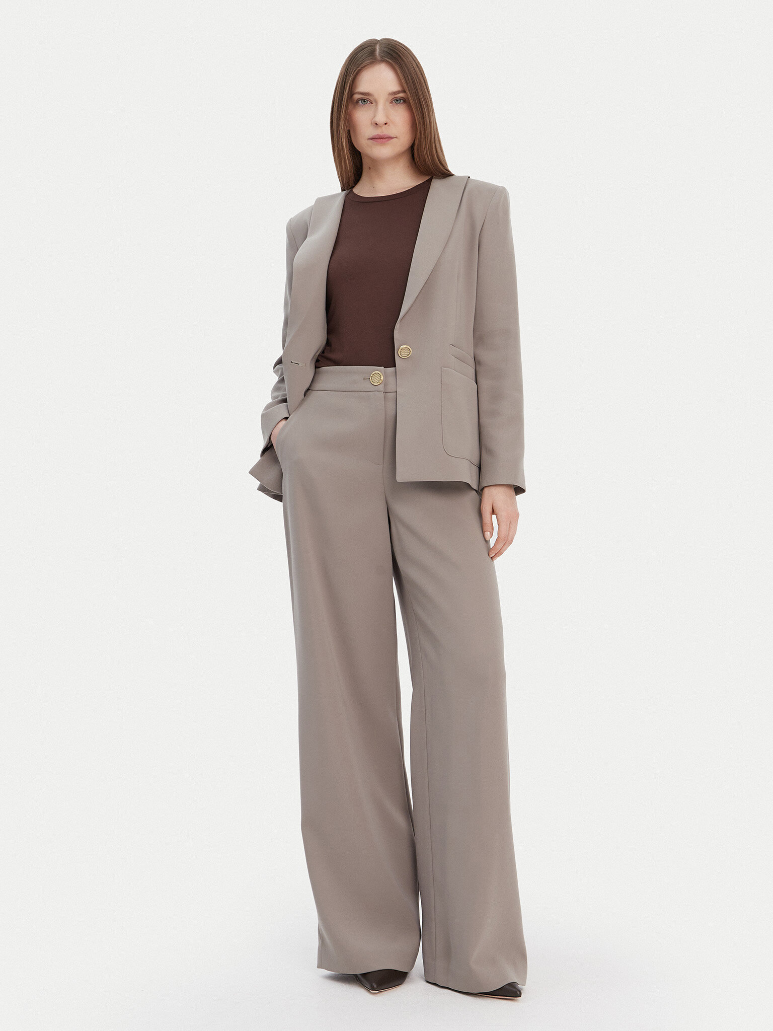 Hlače iz tkanine Armani Exchange