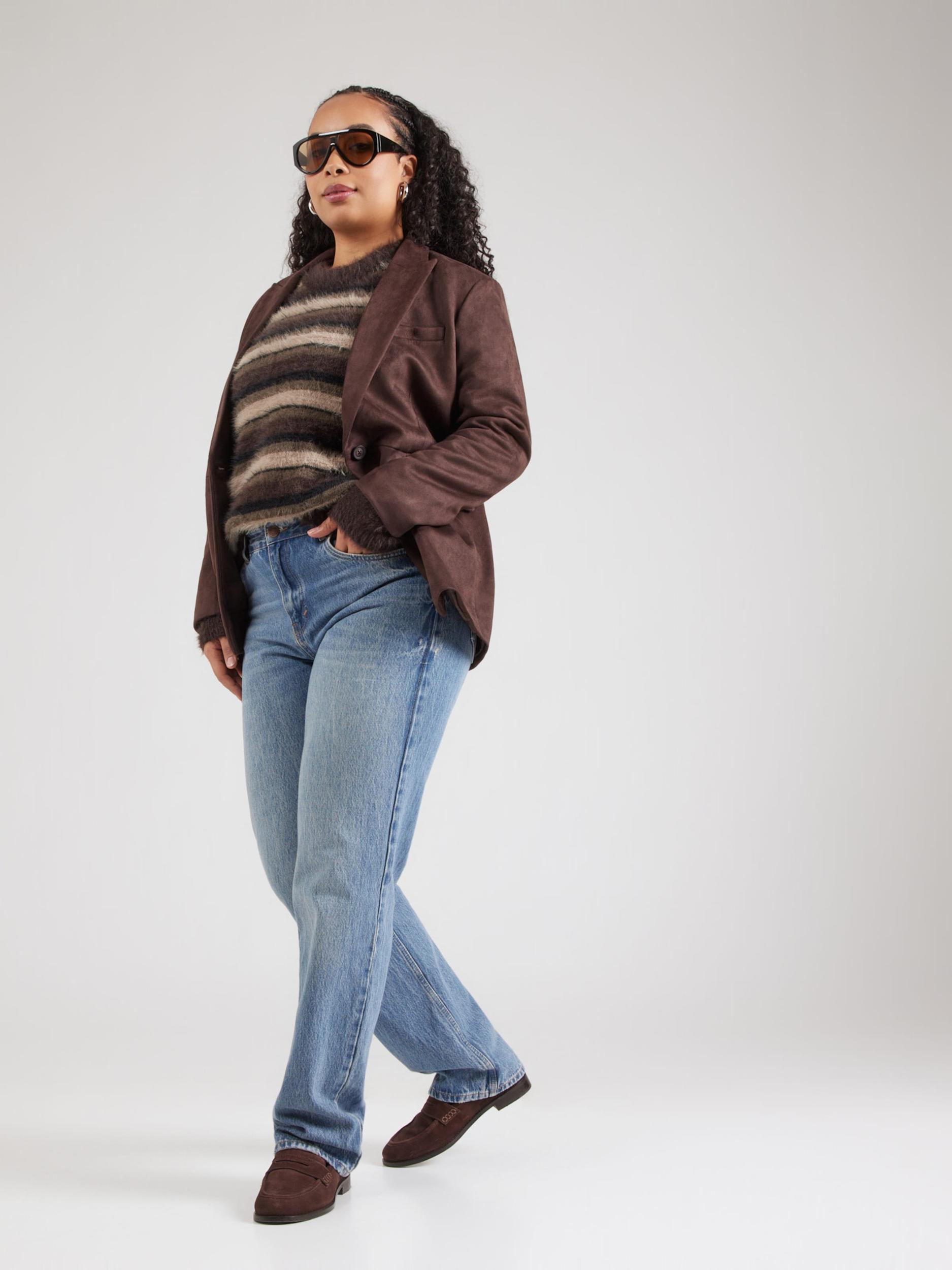 ONLY Carmakoma Blazer 'CARYLVA' mokka