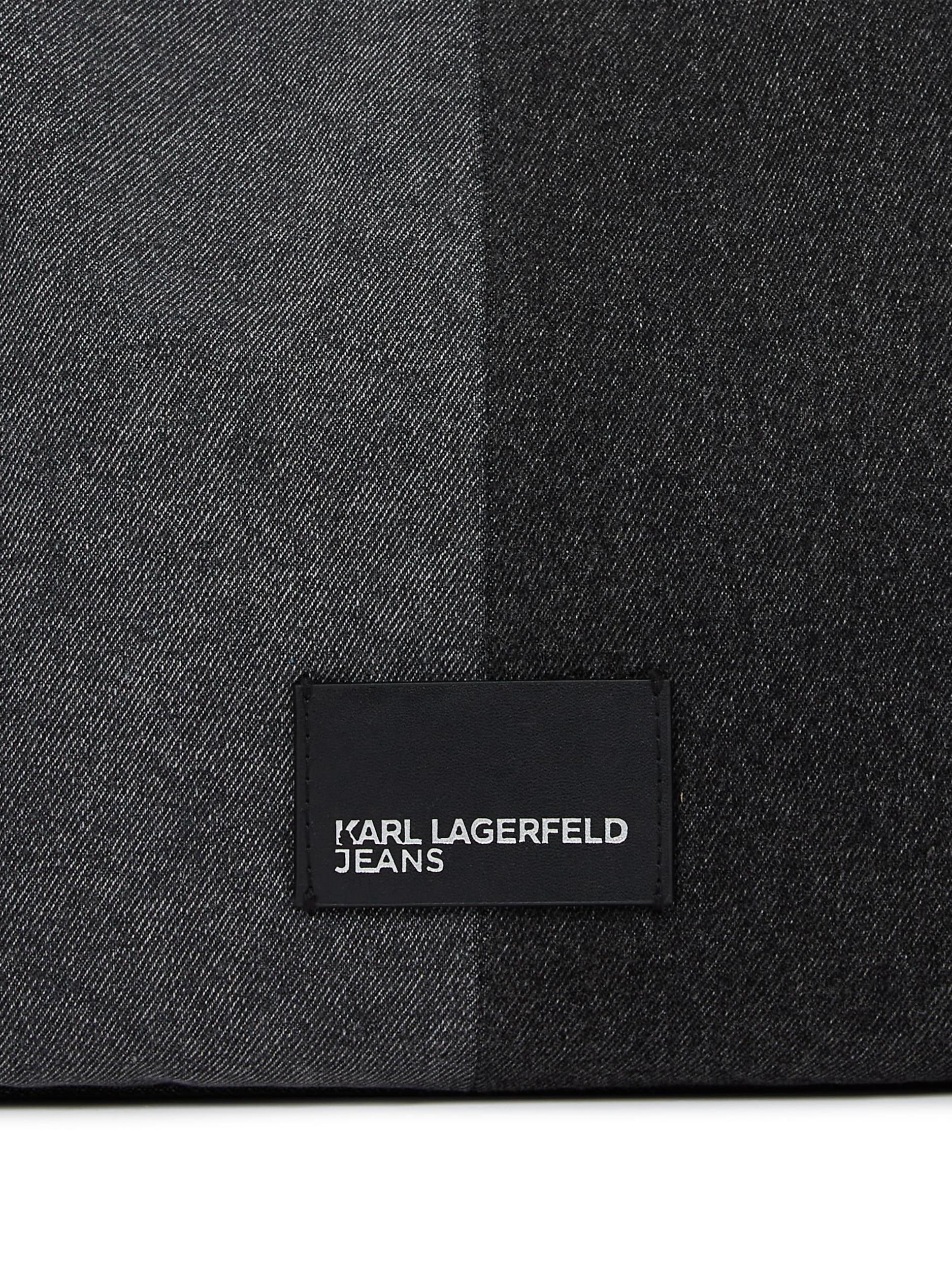 KARL LAGERFELD JEANS Nakupovalna torba siv denim / črn denim