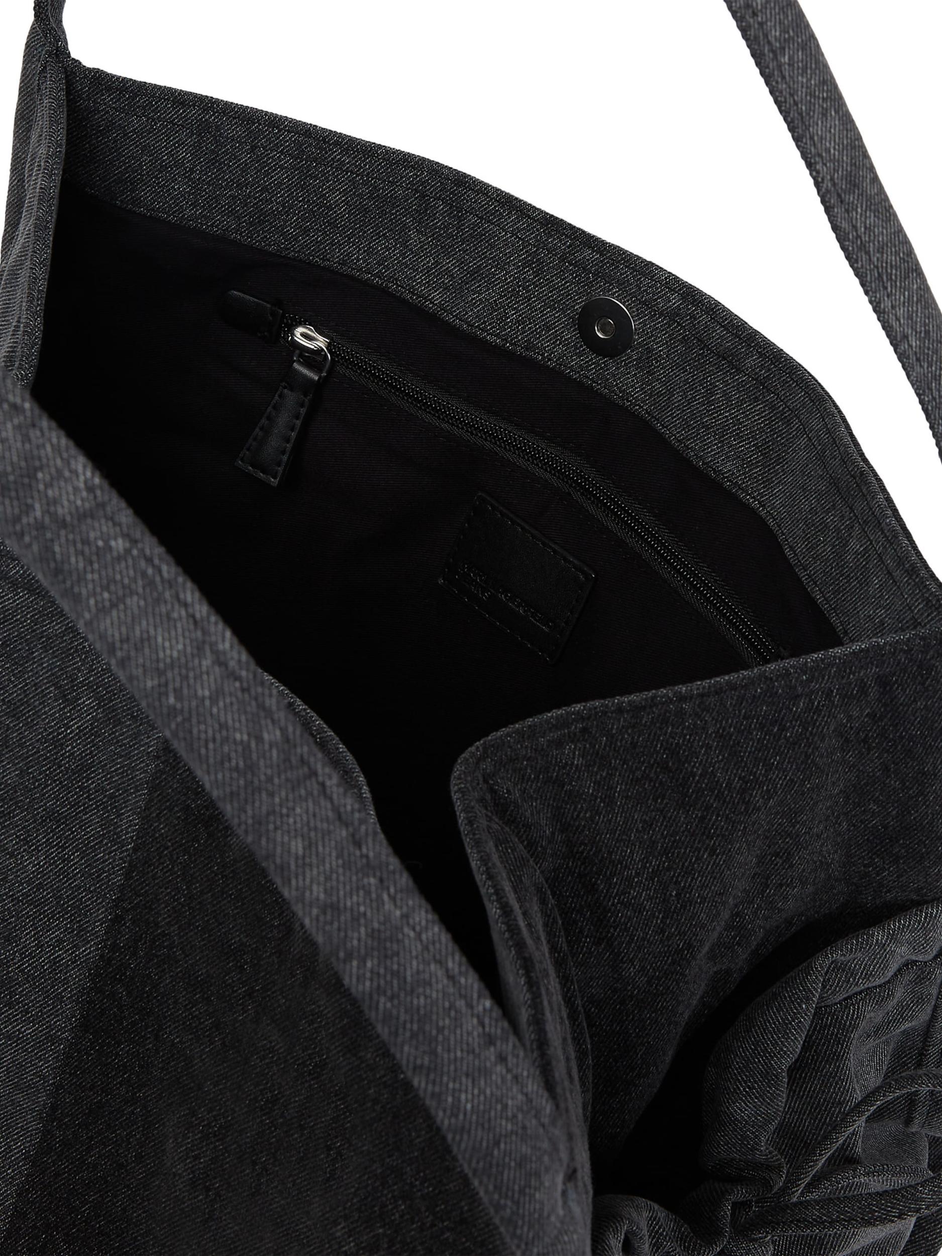 KARL LAGERFELD JEANS Nakupovalna torba siv denim / črn denim