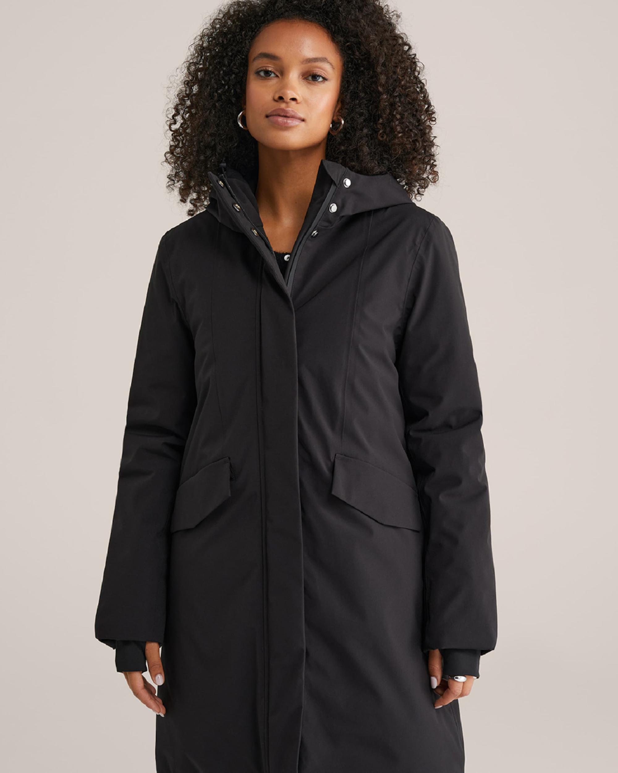 WE Fashion Prehodna jakna črna